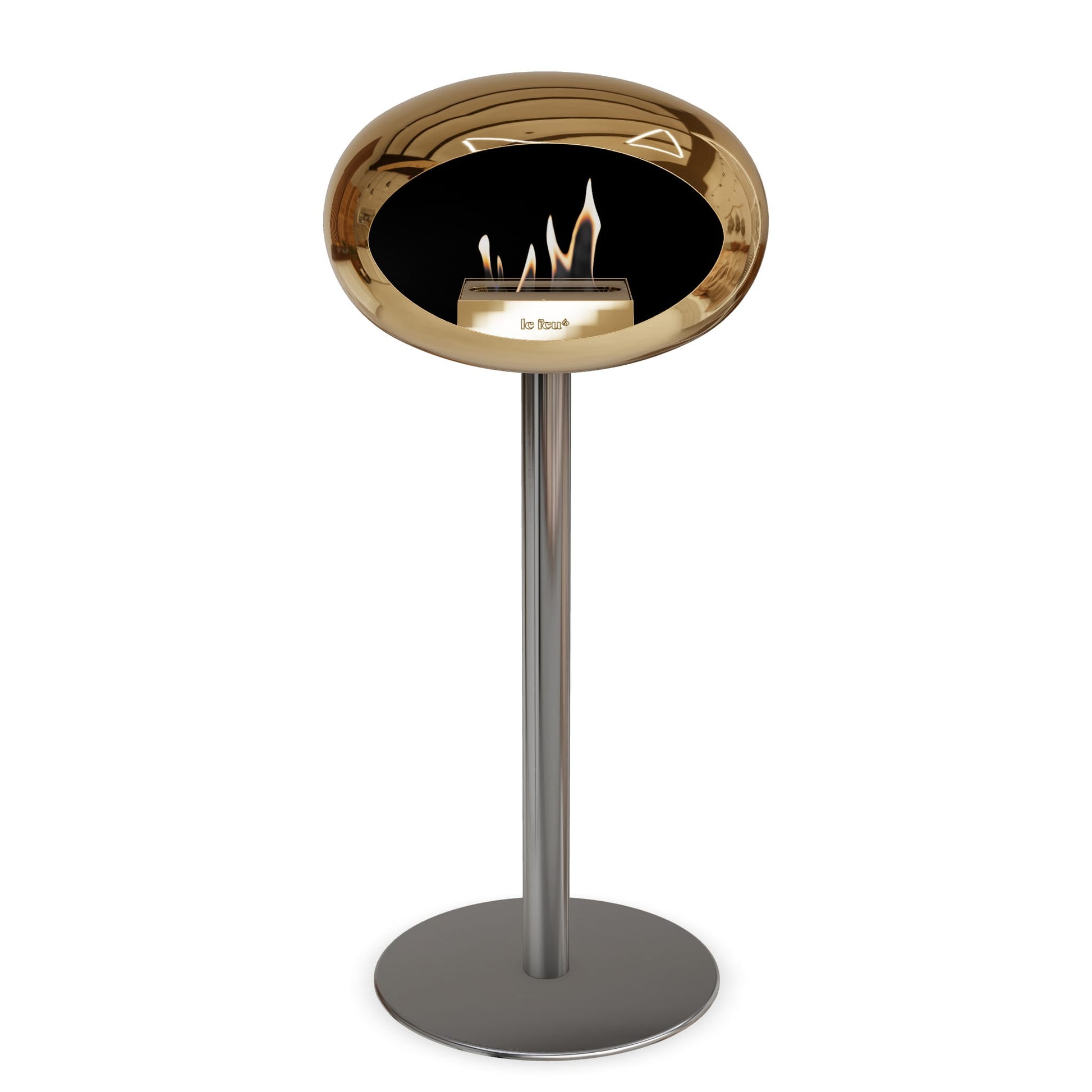 Le Feu Steel High Dome <br>Chromed Rose Gold Nüline Distribution Fireplaces art-noise.myshopify.com le-feu-steel-high-dome-br-chromed-rose-gold