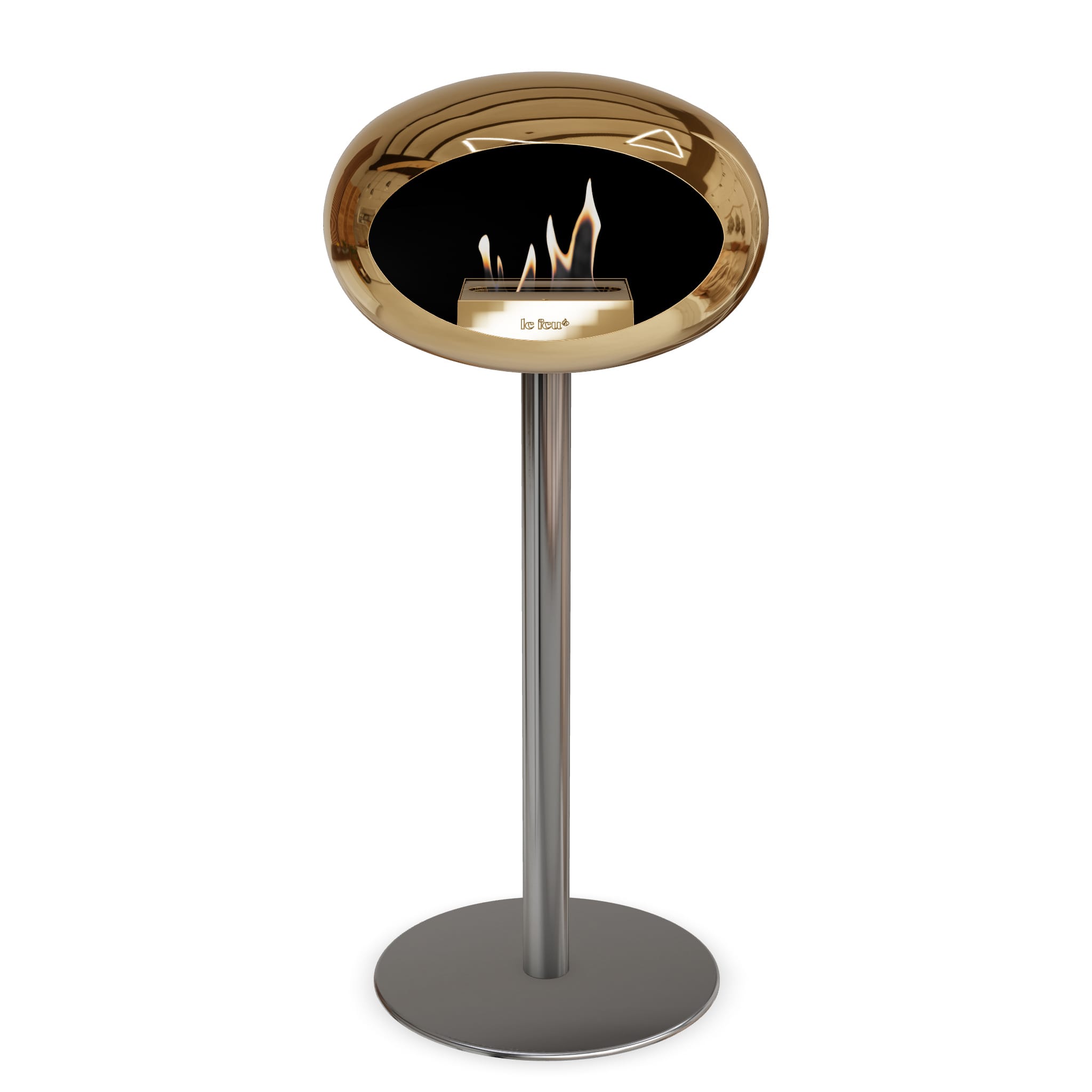 Le Feu Steel High Dome <br>Chromed Rose Gold Nüline Distribution Fireplaces art-noise.myshopify.com le-feu-steel-high-dome-br-chromed-rose-gold