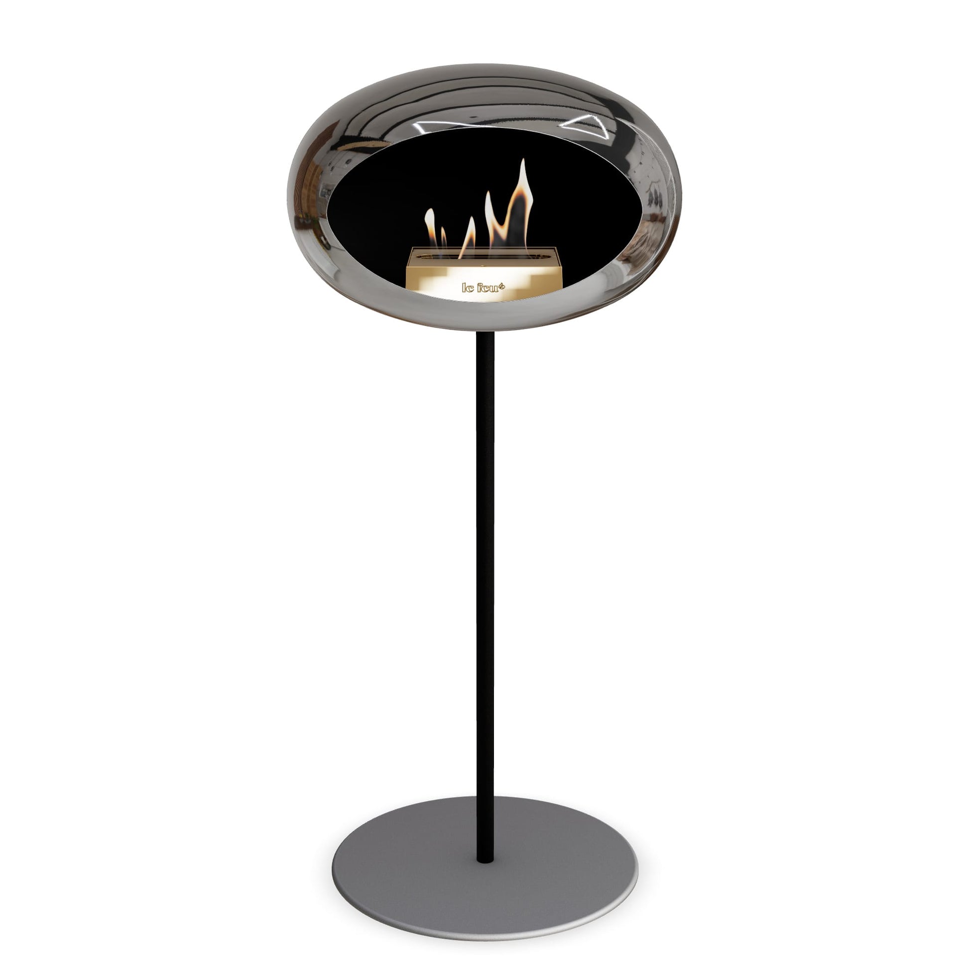 Le Feu Steel High Dome <br>Chromed Silver Nüline Distribution Fireplaces art-noise.myshopify.com le-feu-steel-high-dome-br-chromed-silver