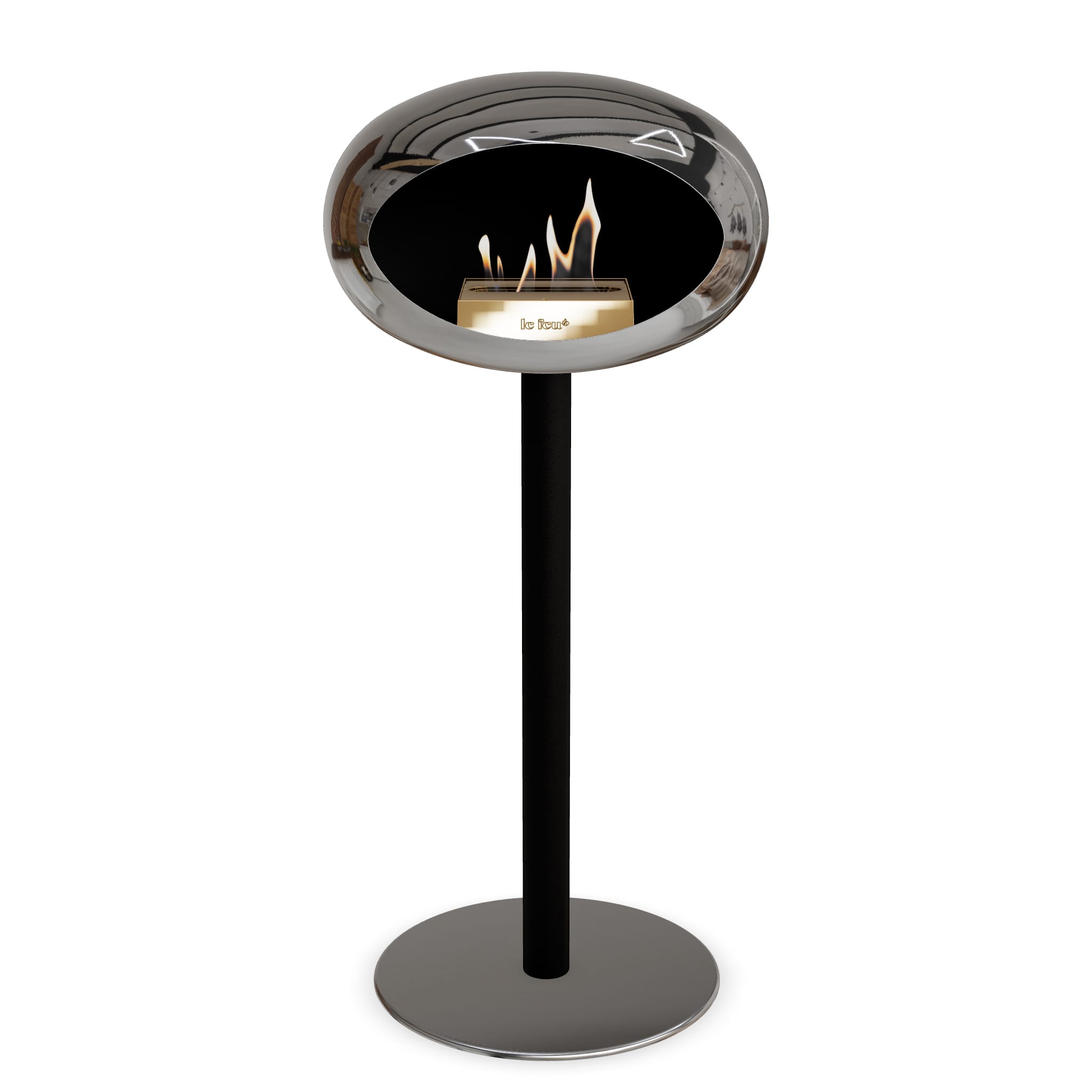 Le Feu Steel High Dome <br>Chromed Silver Nüline Distribution Fireplaces art-noise.myshopify.com le-feu-steel-high-dome-br-chromed-silver