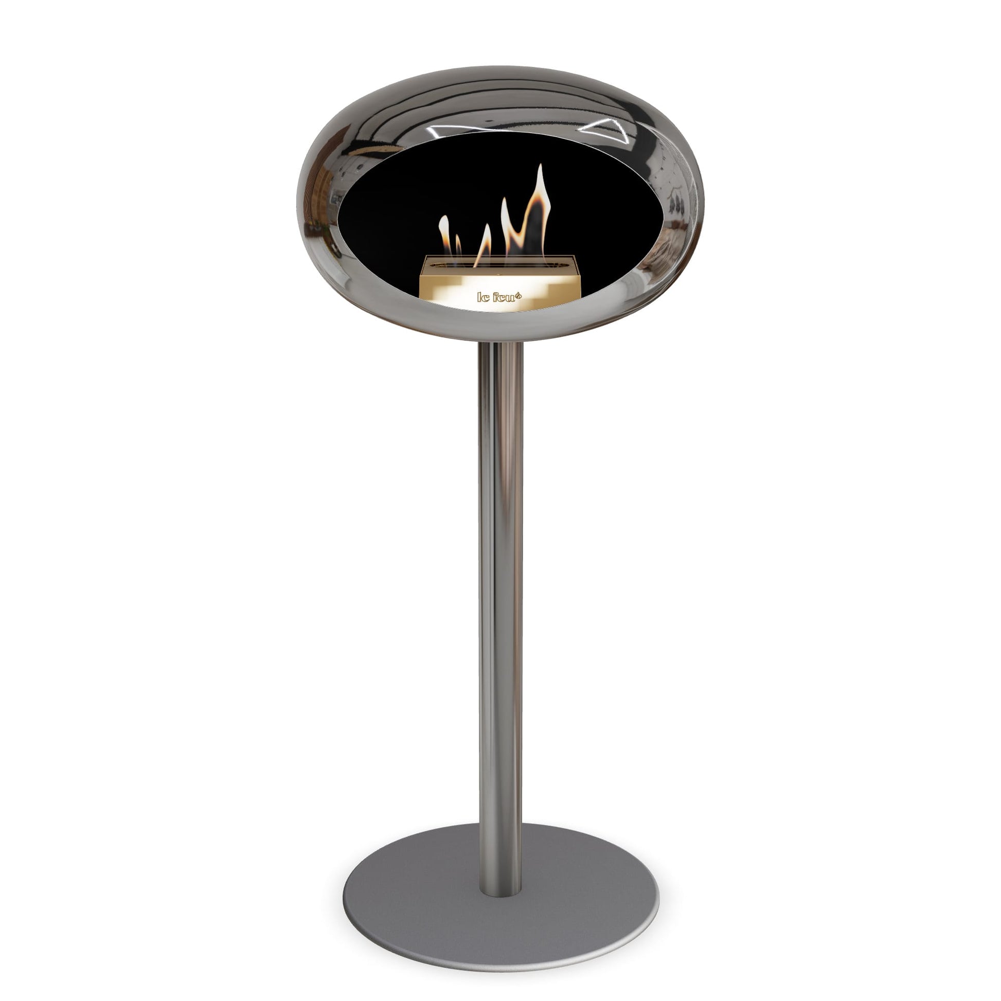 Le Feu Steel High Dome <br>Chromed Silver Nüline Distribution Fireplaces art-noise.myshopify.com le-feu-steel-high-dome-br-chromed-silver