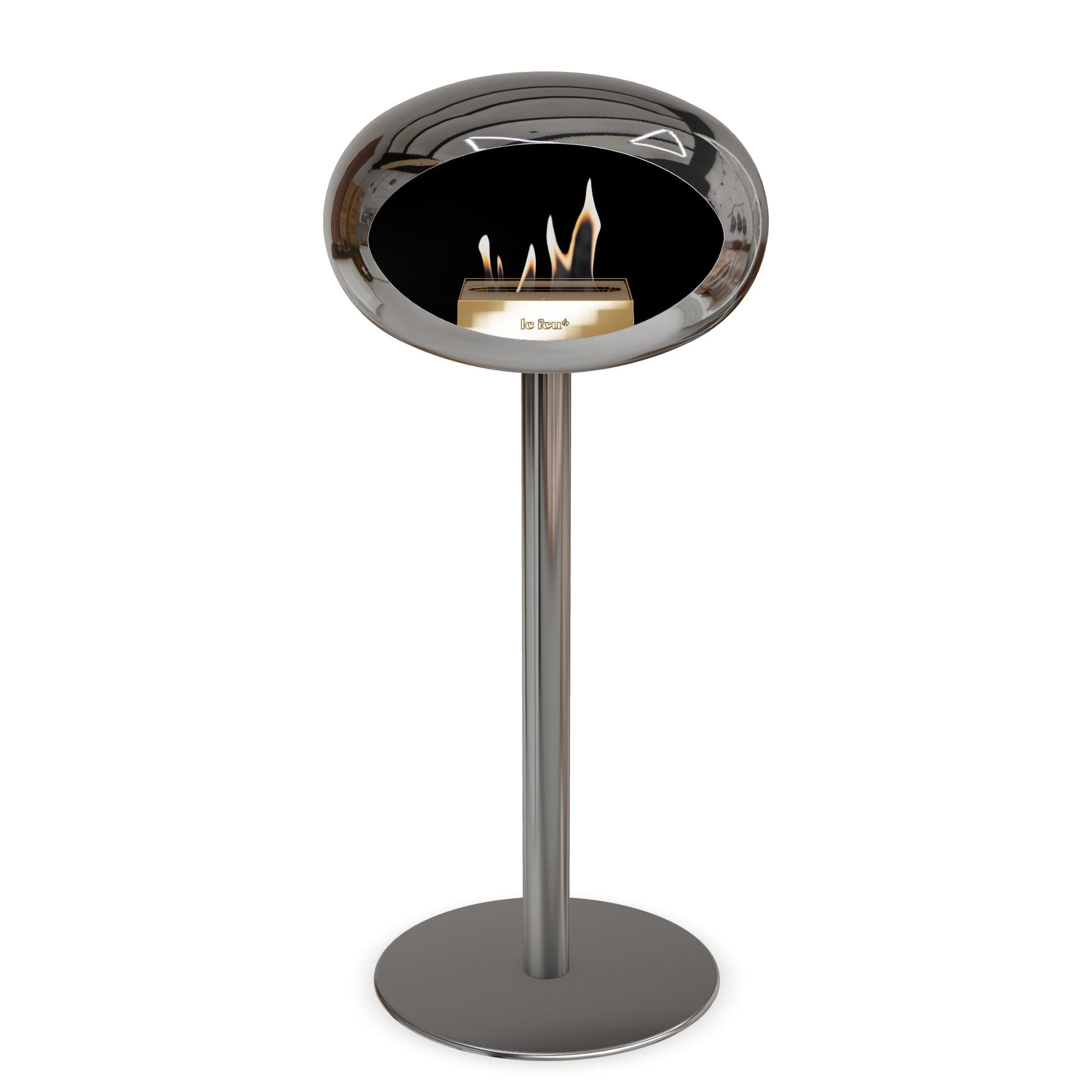 Le Feu Steel High Dome <br>Chromed Silver Nüline Distribution Fireplaces art-noise.myshopify.com le-feu-steel-high-dome-br-chromed-silver