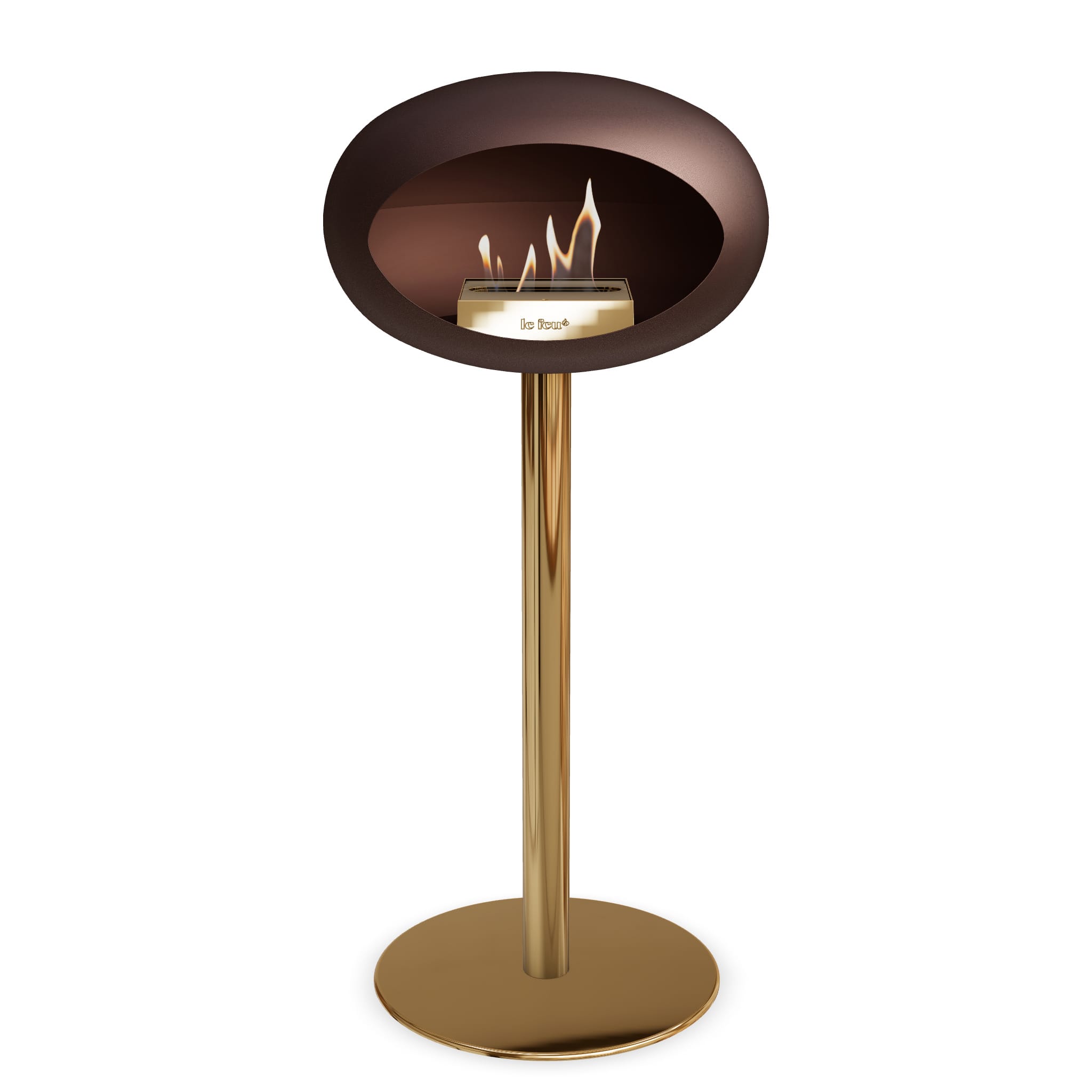 Le Feu Steel High Dome <br>Mocca Nüline Distribution Fireplaces art-noise.myshopify.com le-feu-steel-high-dome-br-mocca