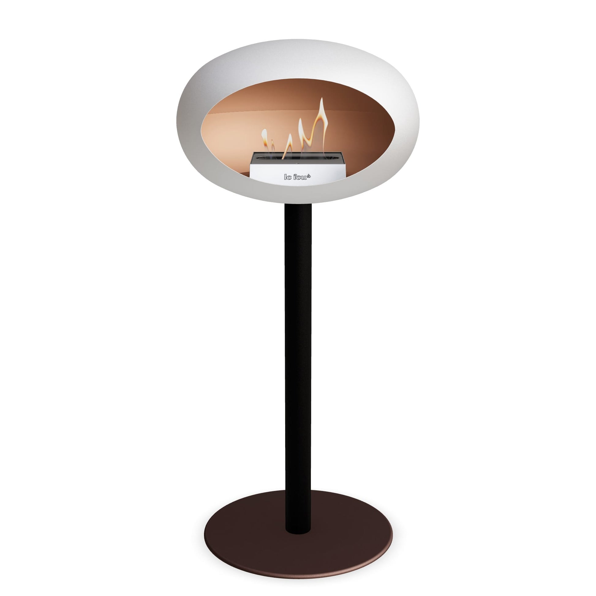 Le Feu Steel High Dome <br>White Nüline Distribution Fireplaces art-noise.myshopify.com le-feu-steel-high-dome-br-white