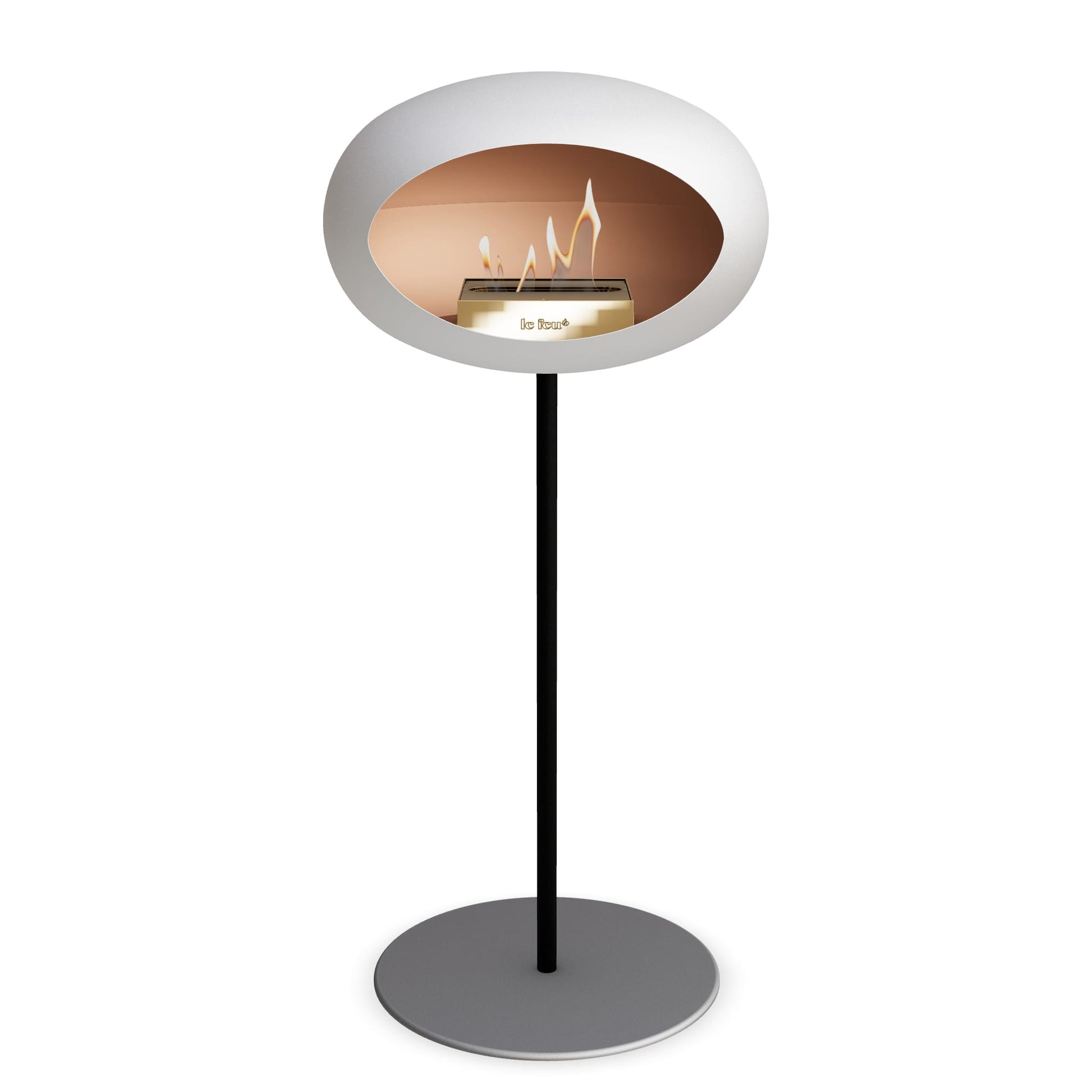 Le Feu Steel High Dome <br>White Nüline Distribution Fireplaces art-noise.myshopify.com le-feu-steel-high-dome-br-white