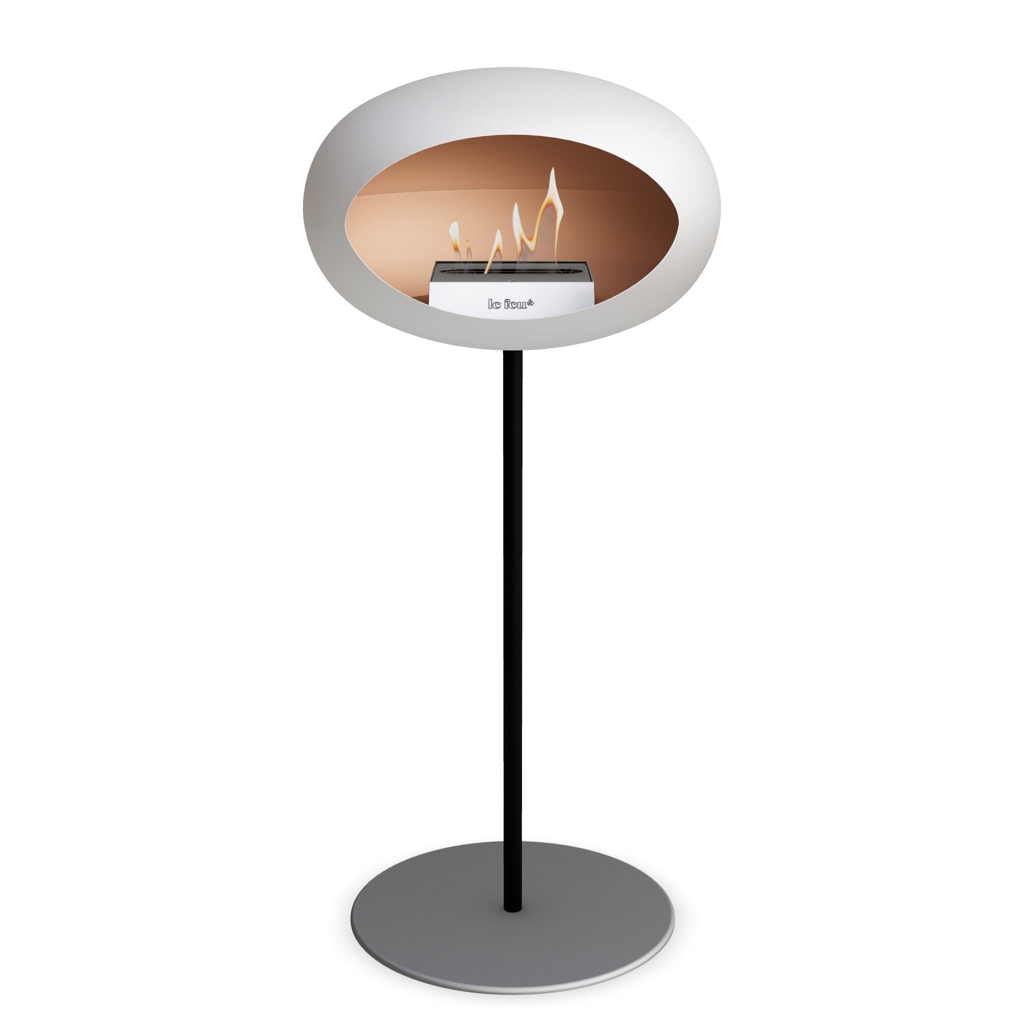 Le Feu Steel High Dome <br>White Nüline Distribution Fireplaces art-noise.myshopify.com le-feu-steel-high-dome-br-white