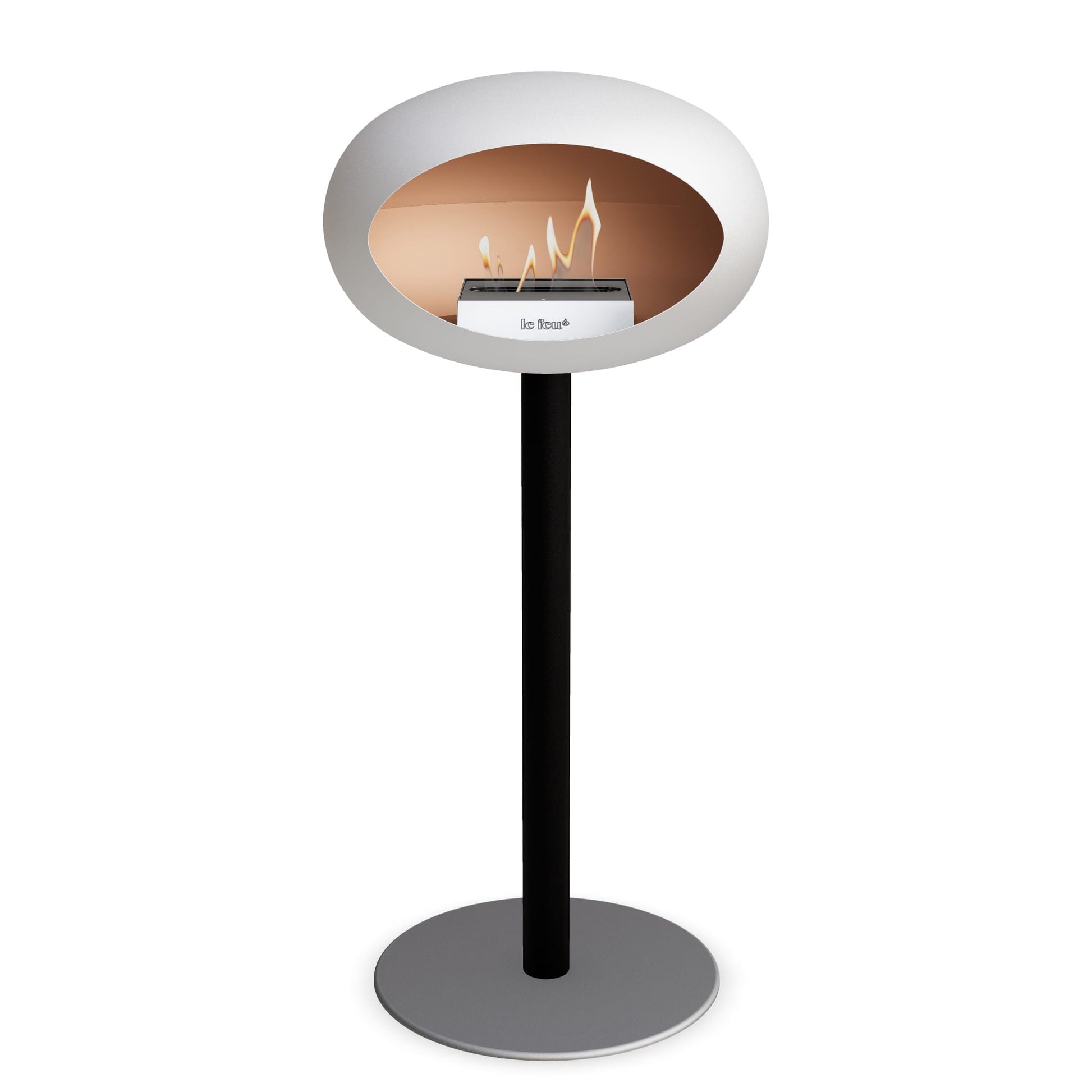 Le Feu Steel High Dome <br>White Nüline Distribution Fireplaces art-noise.myshopify.com le-feu-steel-high-dome-br-white