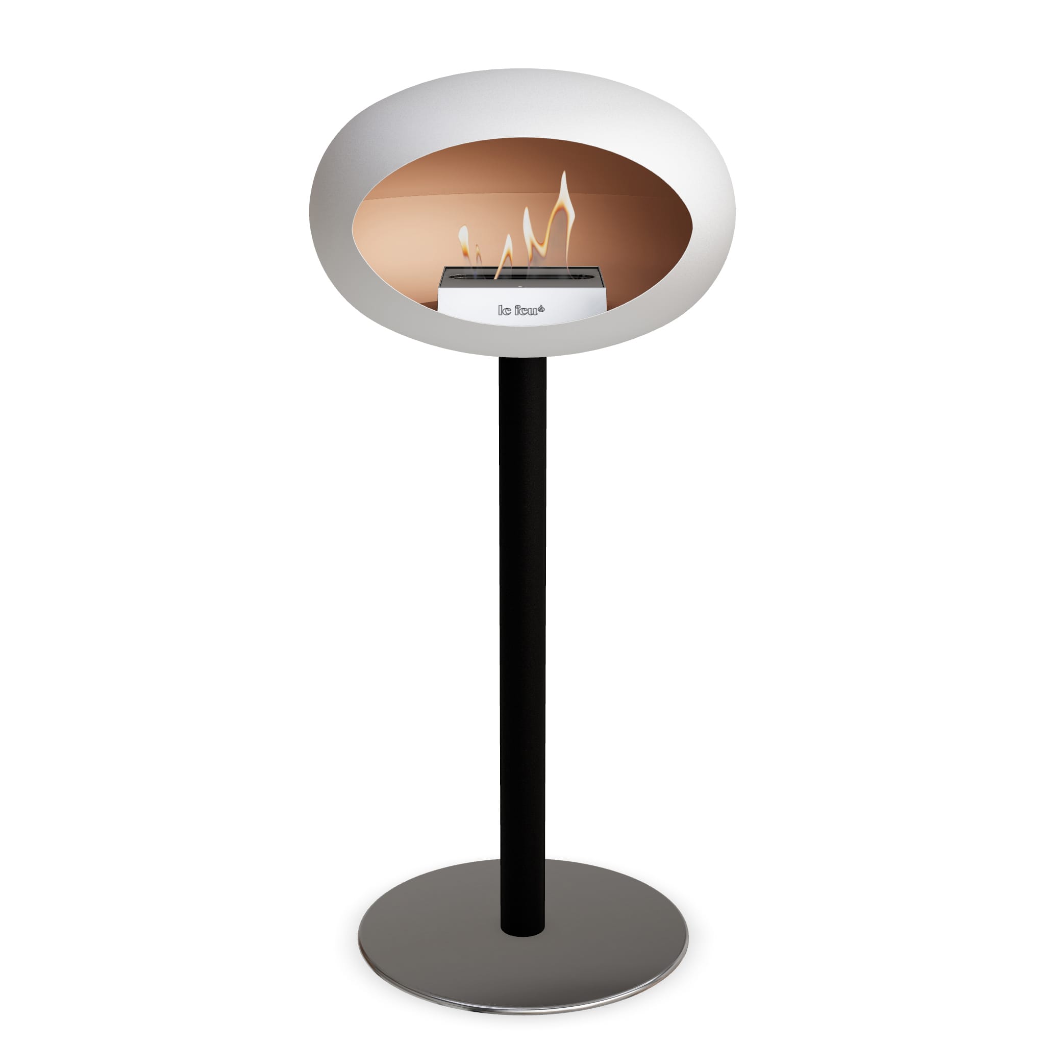 Le Feu Steel High Dome <br>White Nüline Distribution Fireplaces art-noise.myshopify.com le-feu-steel-high-dome-br-white
