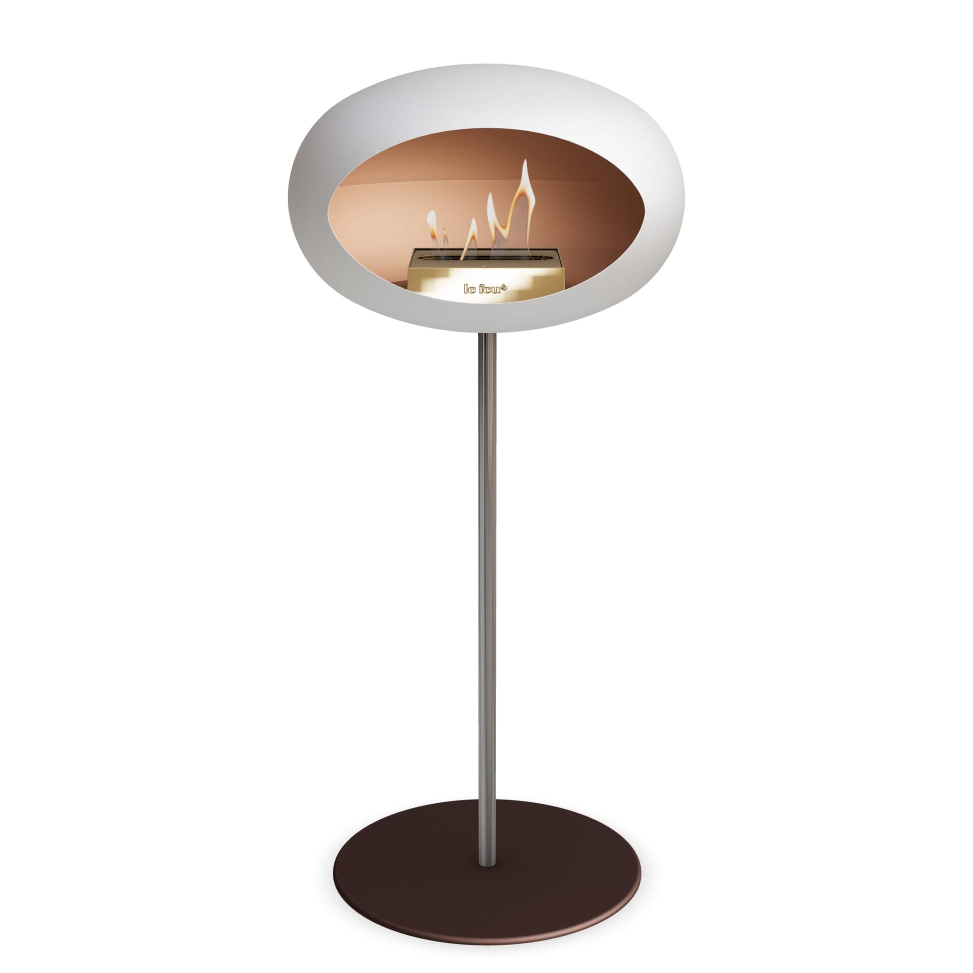 Le Feu Steel High Dome <br>White Nüline Distribution Fireplaces art-noise.myshopify.com le-feu-steel-high-dome-br-white