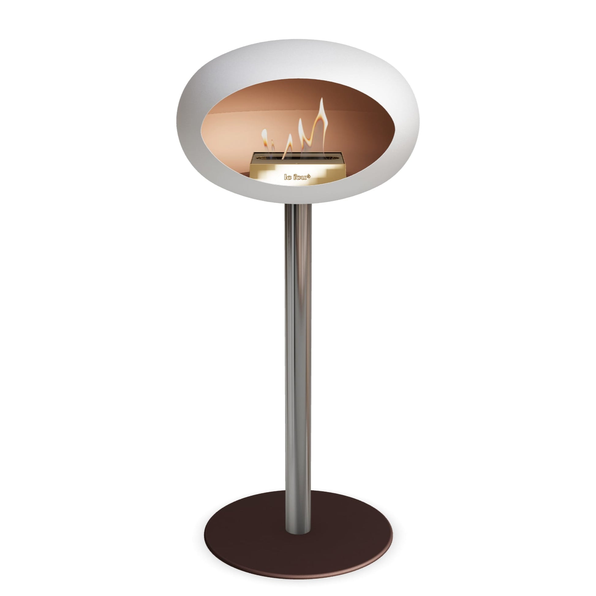 Le Feu Steel High Dome <br>White Nüline Distribution Fireplaces art-noise.myshopify.com le-feu-steel-high-dome-br-white