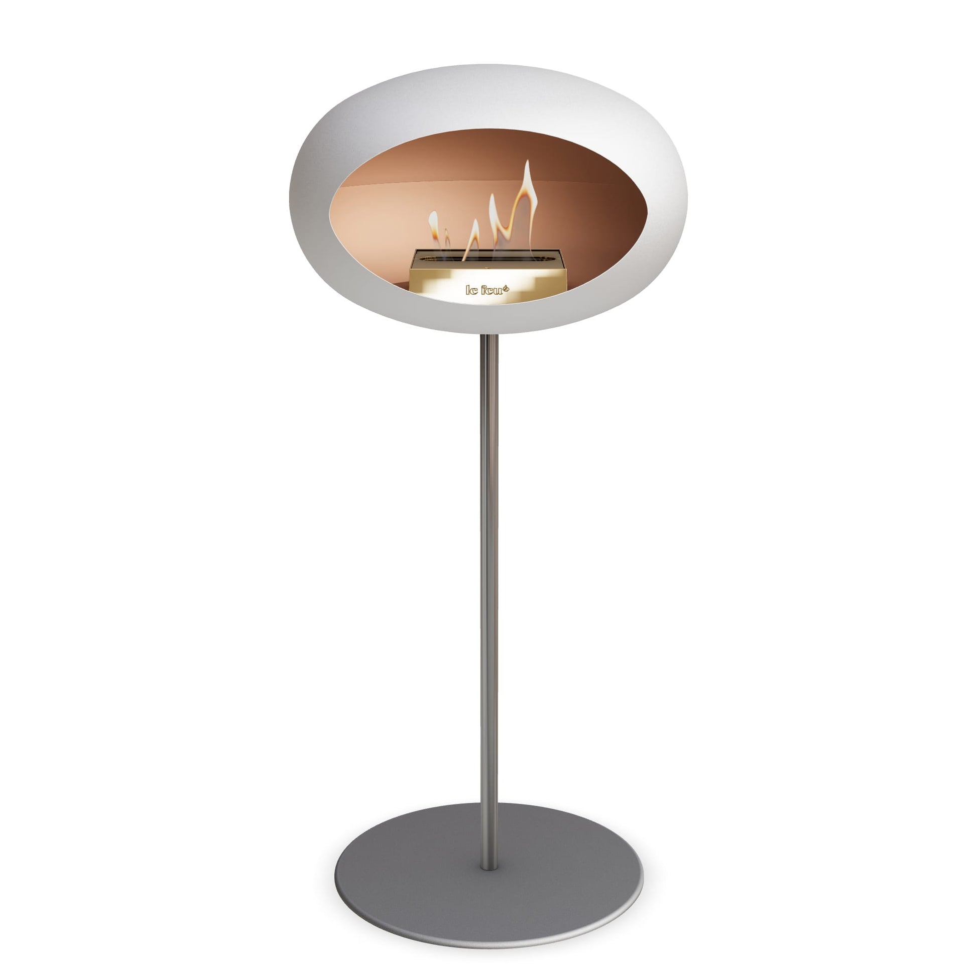Le Feu Steel High Dome <br>White Nüline Distribution Fireplaces art-noise.myshopify.com le-feu-steel-high-dome-br-white