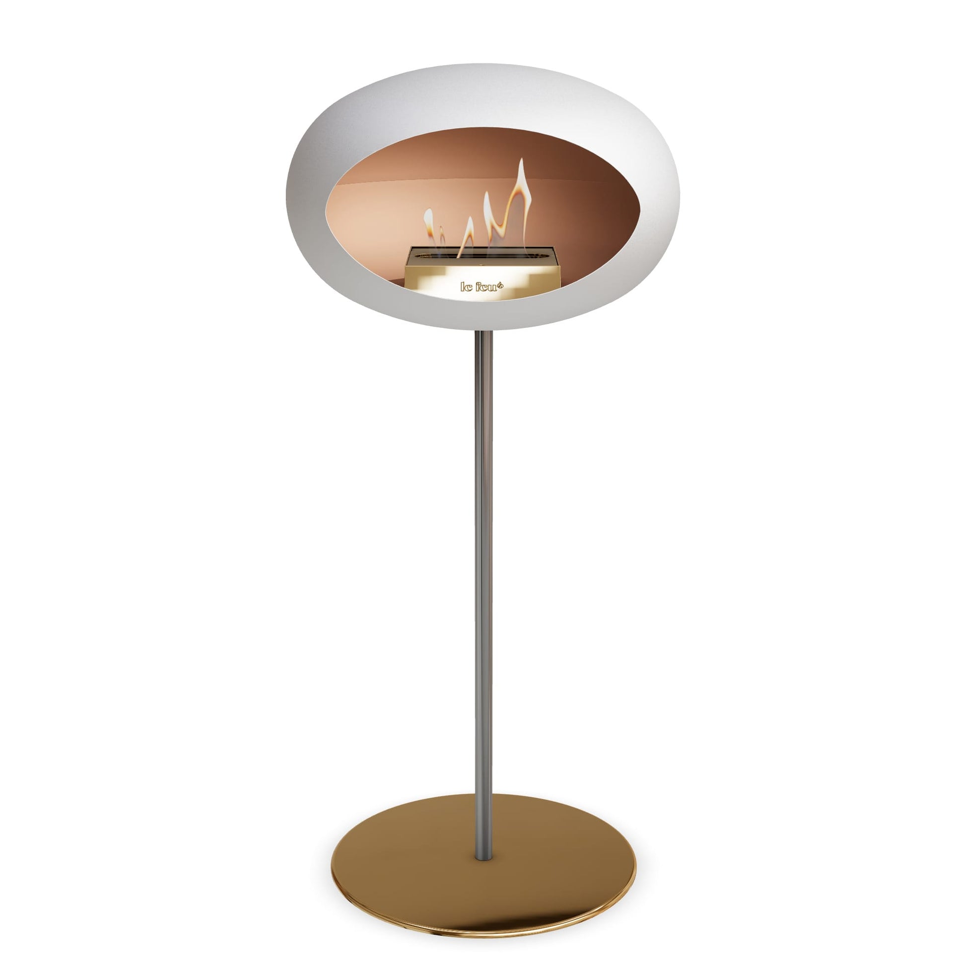 Le Feu Steel High Dome <br>White Nüline Distribution Fireplaces art-noise.myshopify.com le-feu-steel-high-dome-br-white