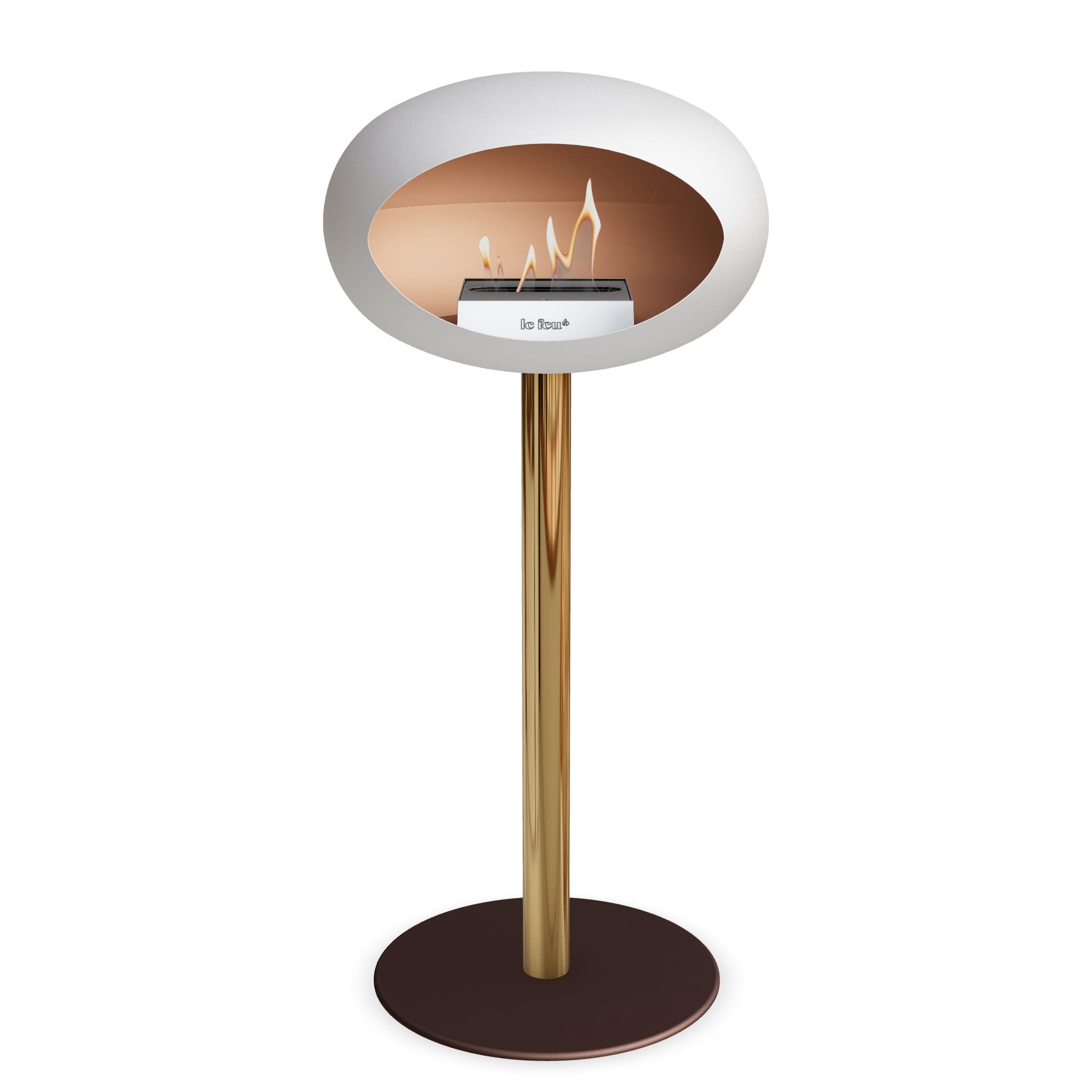 Le Feu Steel High Dome <br>White Nüline Distribution Fireplaces art-noise.myshopify.com le-feu-steel-high-dome-br-white