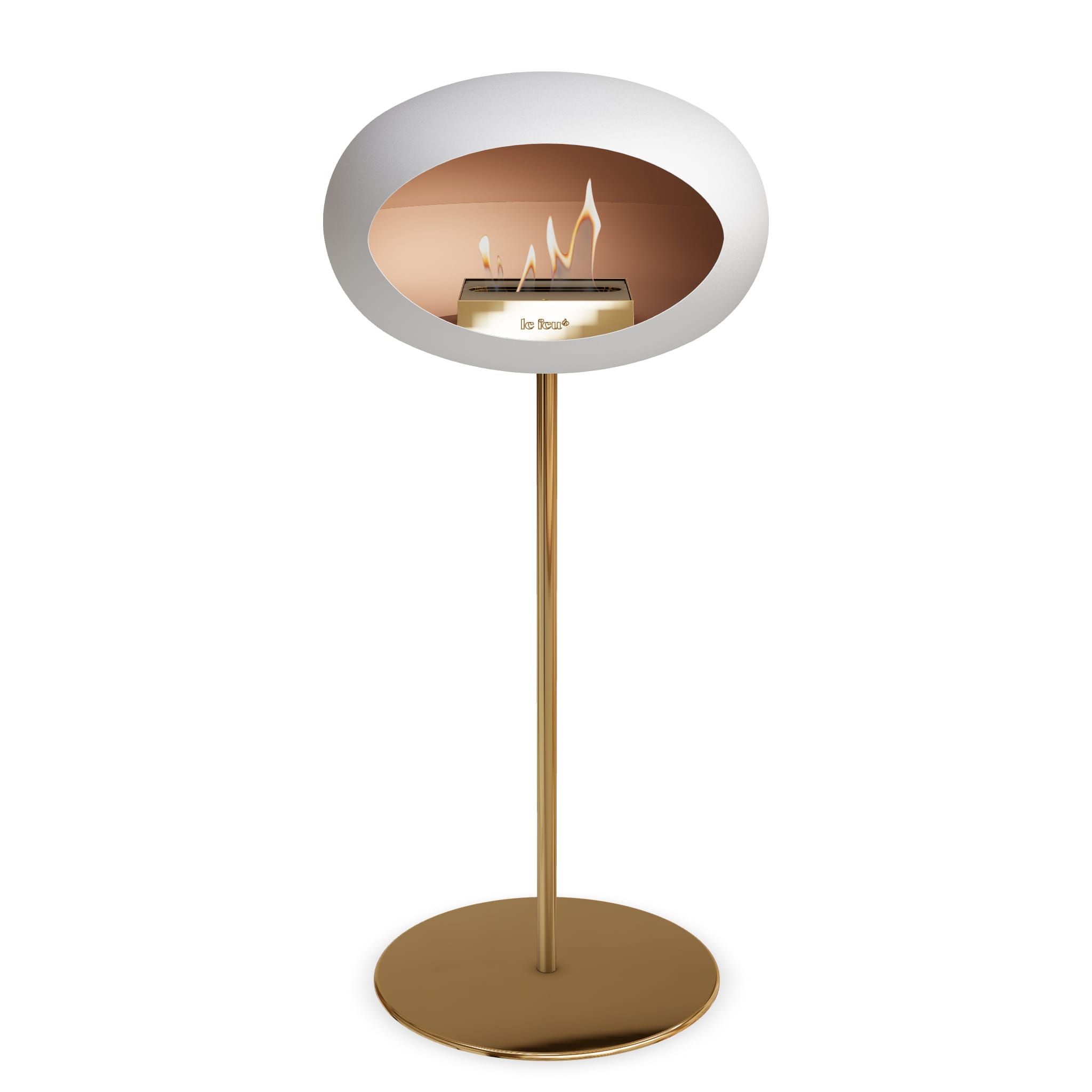 Le Feu Steel High Dome <br>White Nüline Distribution Fireplaces art-noise.myshopify.com le-feu-steel-high-dome-br-white