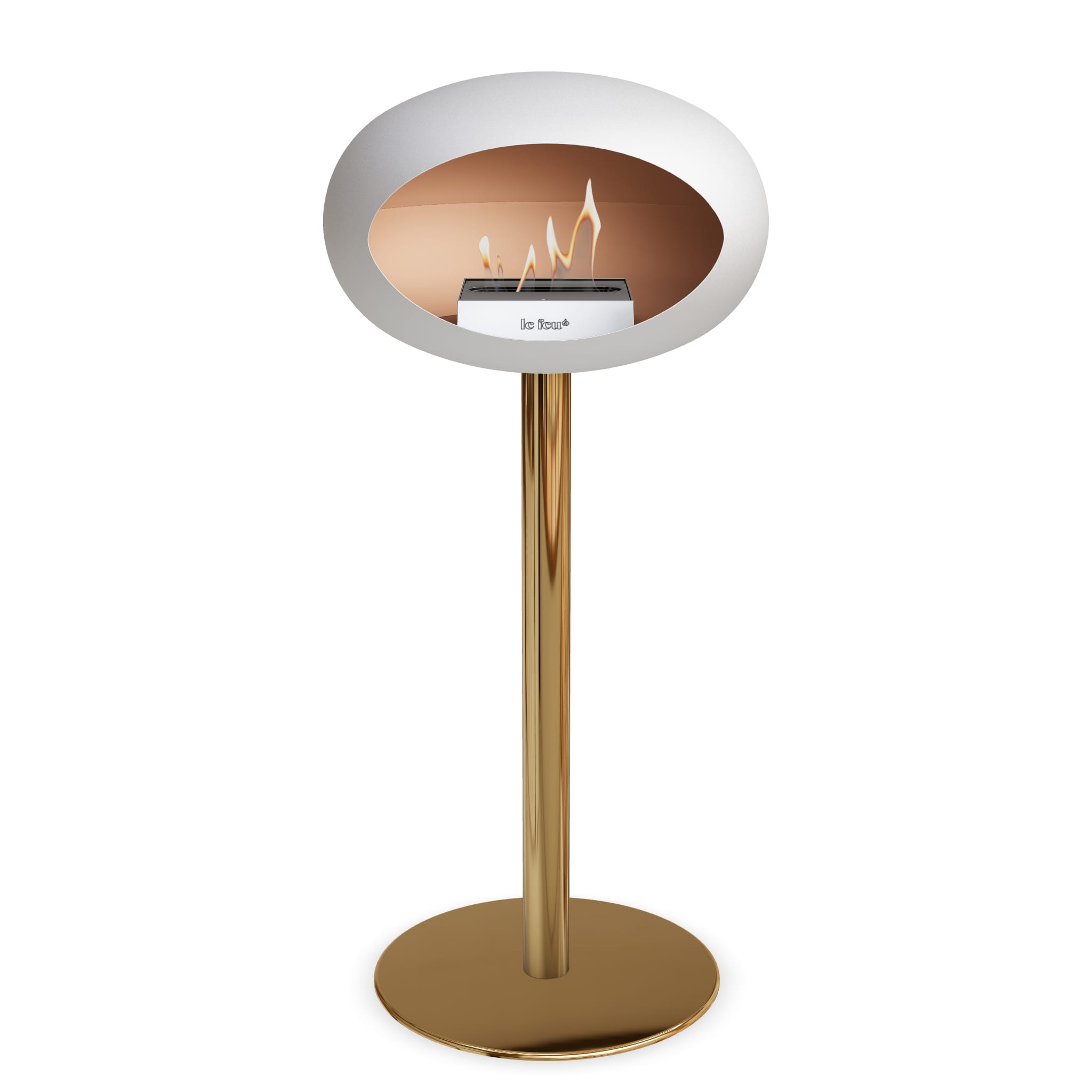 Le Feu Steel High Dome <br>White Nüline Distribution Fireplaces art-noise.myshopify.com le-feu-steel-high-dome-br-white