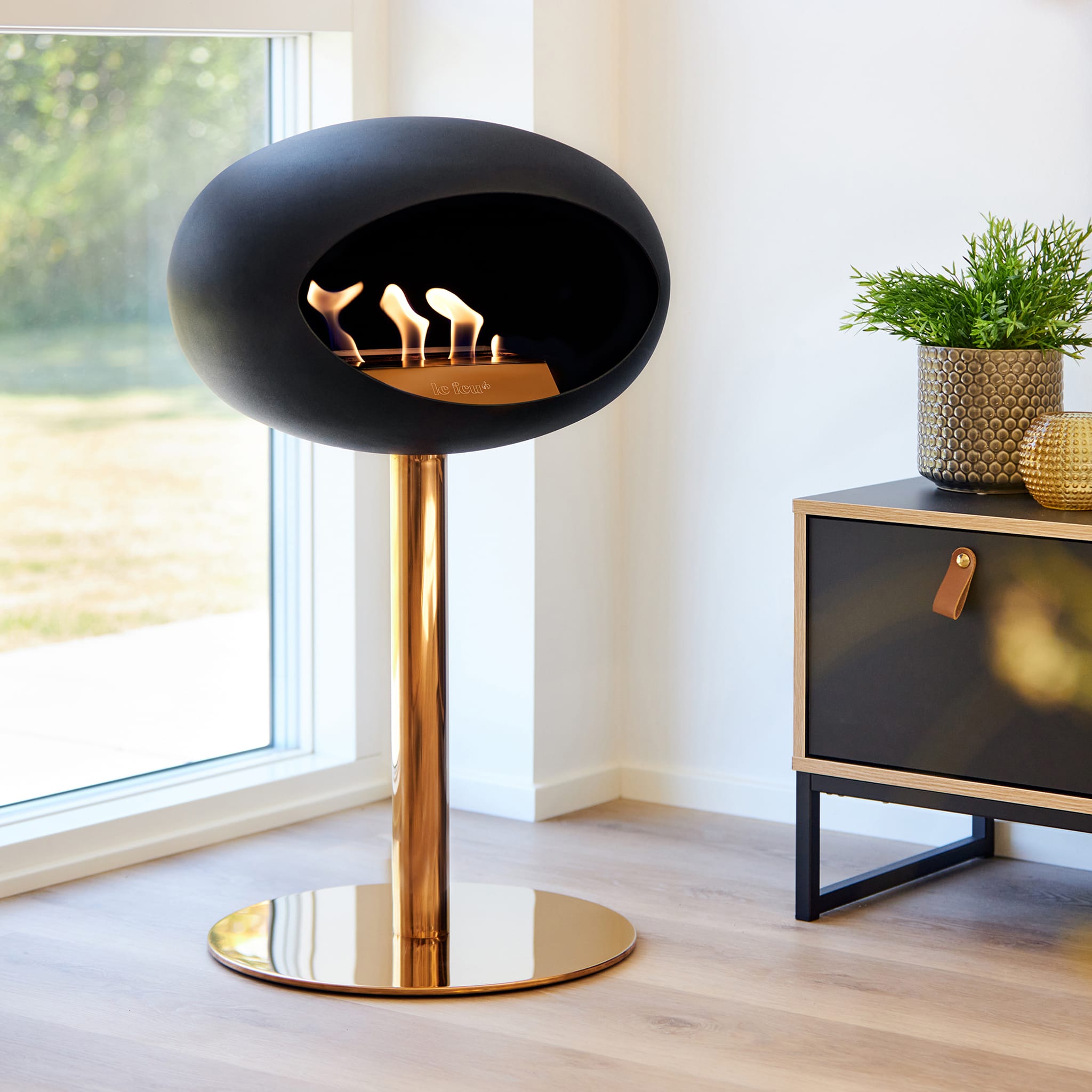 Le Feu Steel Low Dome <br>Black Nüline Distribution Fireplaces art-noise.myshopify.com le-feu-steel-low-dome-br-black