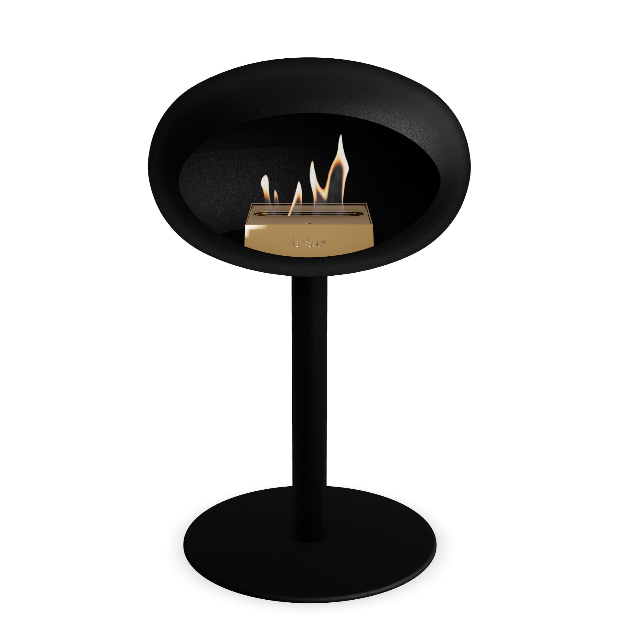 Le Feu Steel Low Dome <br>Black