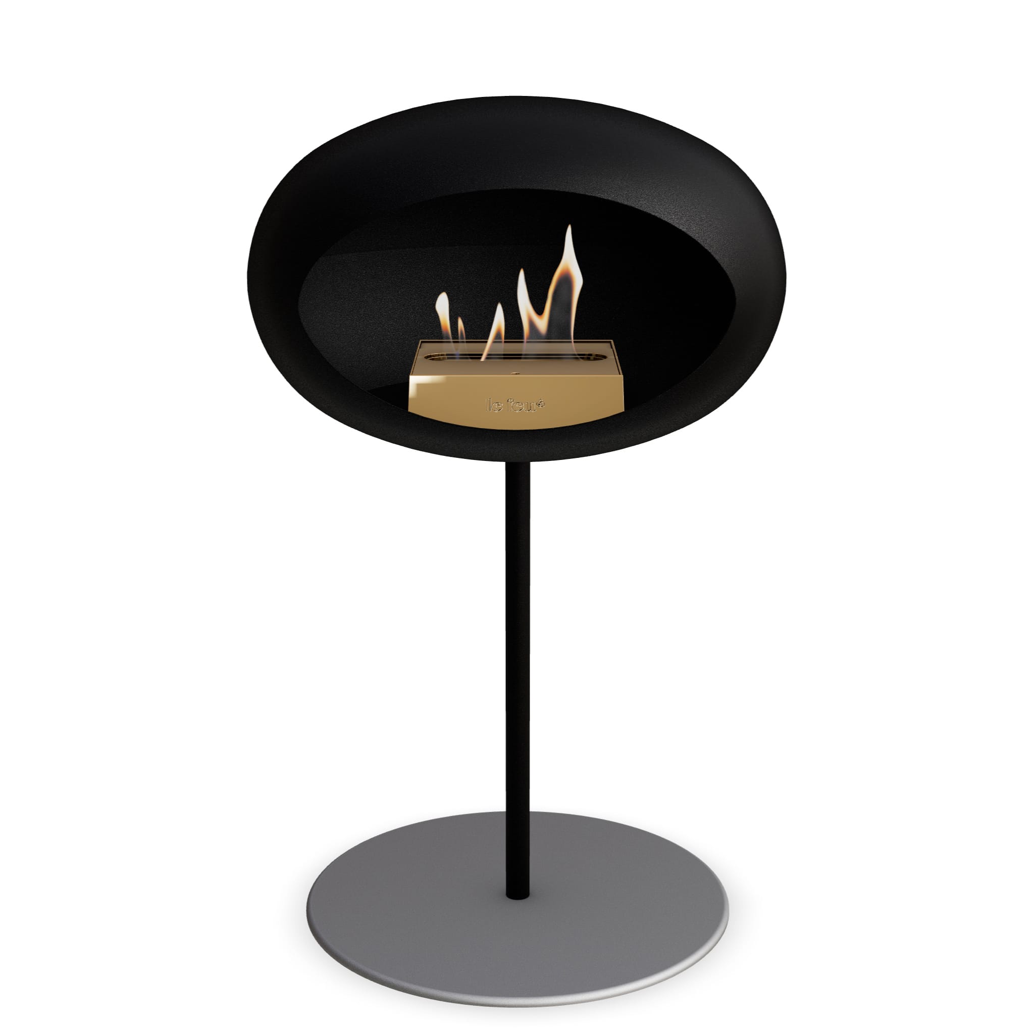Le Feu Steel Low Dome <br>Black