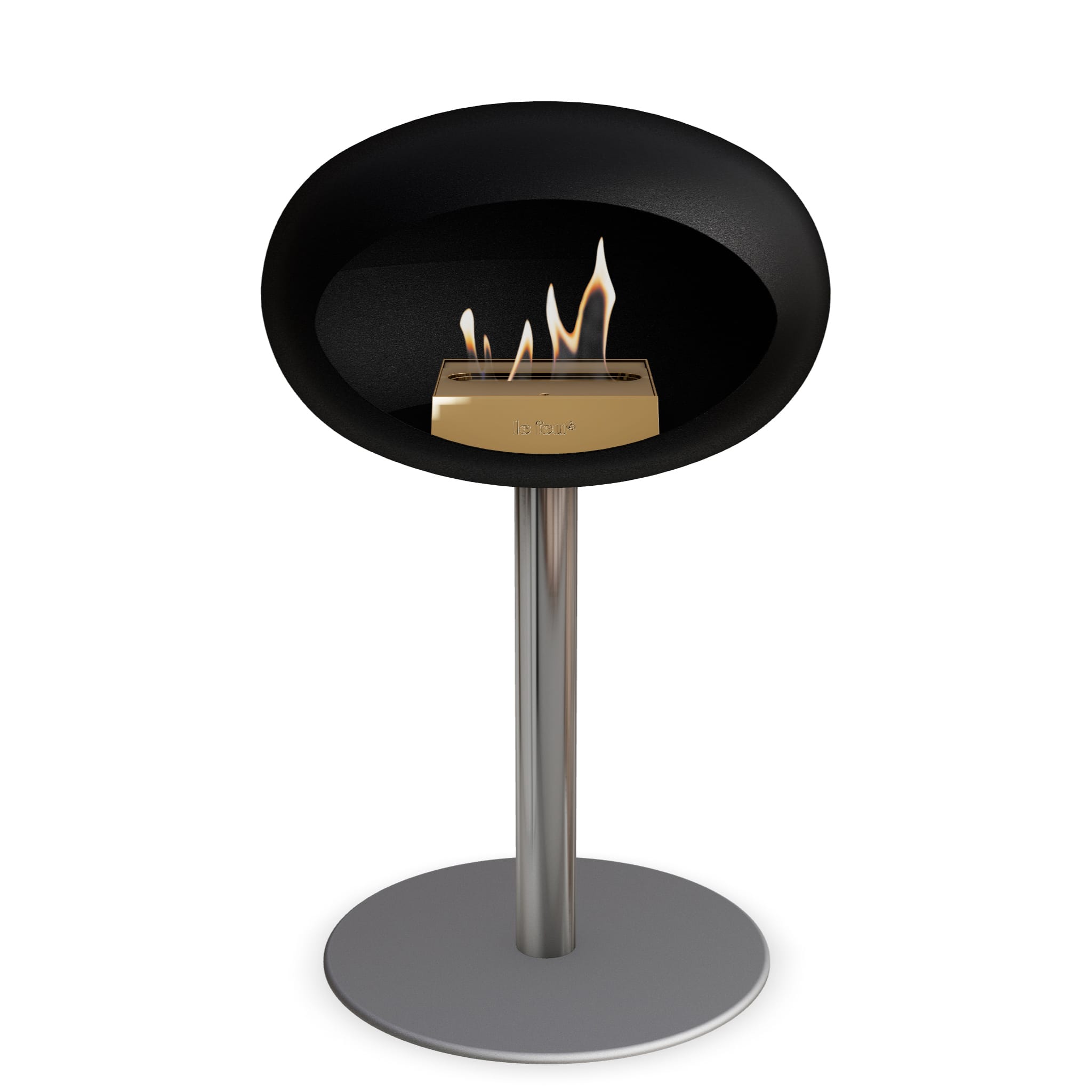 Le Feu Steel Low Dome <br>Black