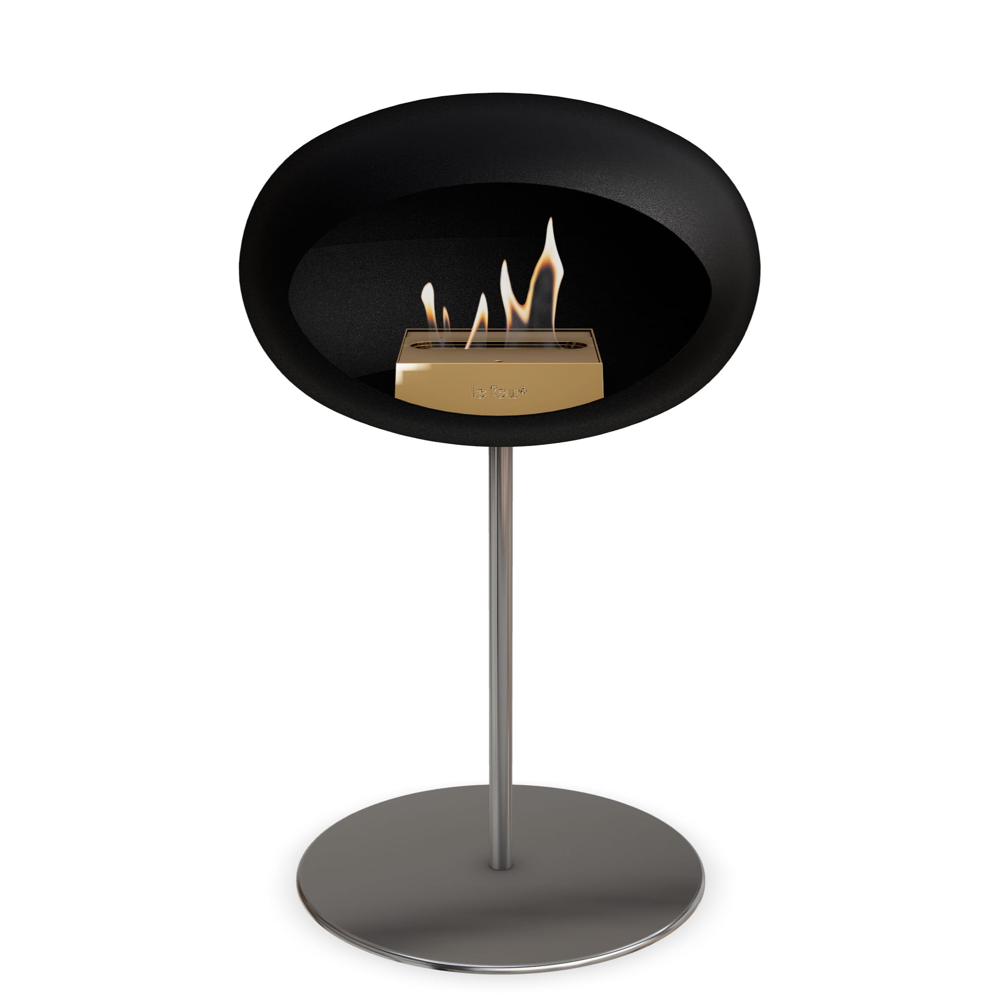 Le Feu Steel Low Dome <br>Black