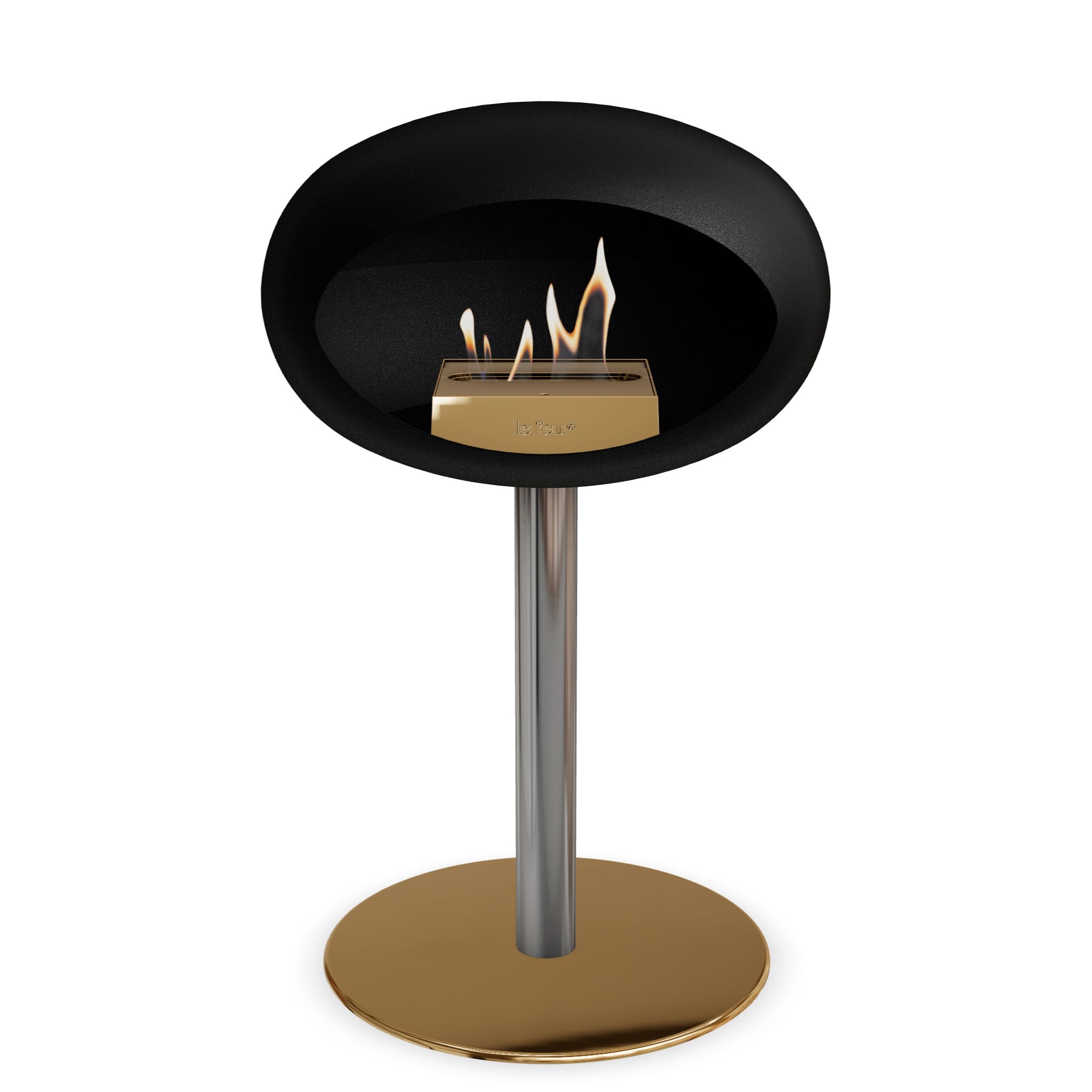 Le Feu Steel Low Dome <br>Black