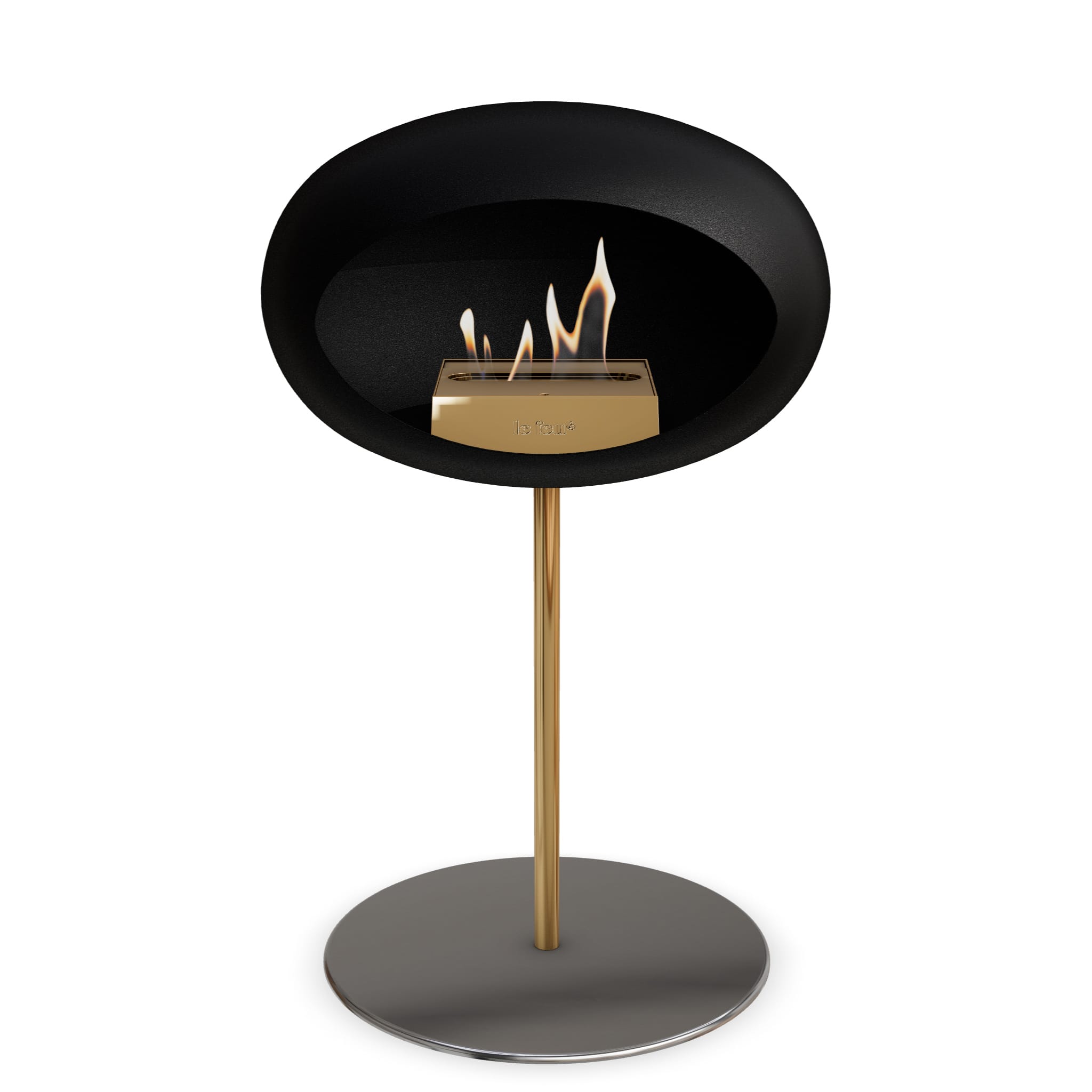 Le Feu Steel Low Dome <br>Black