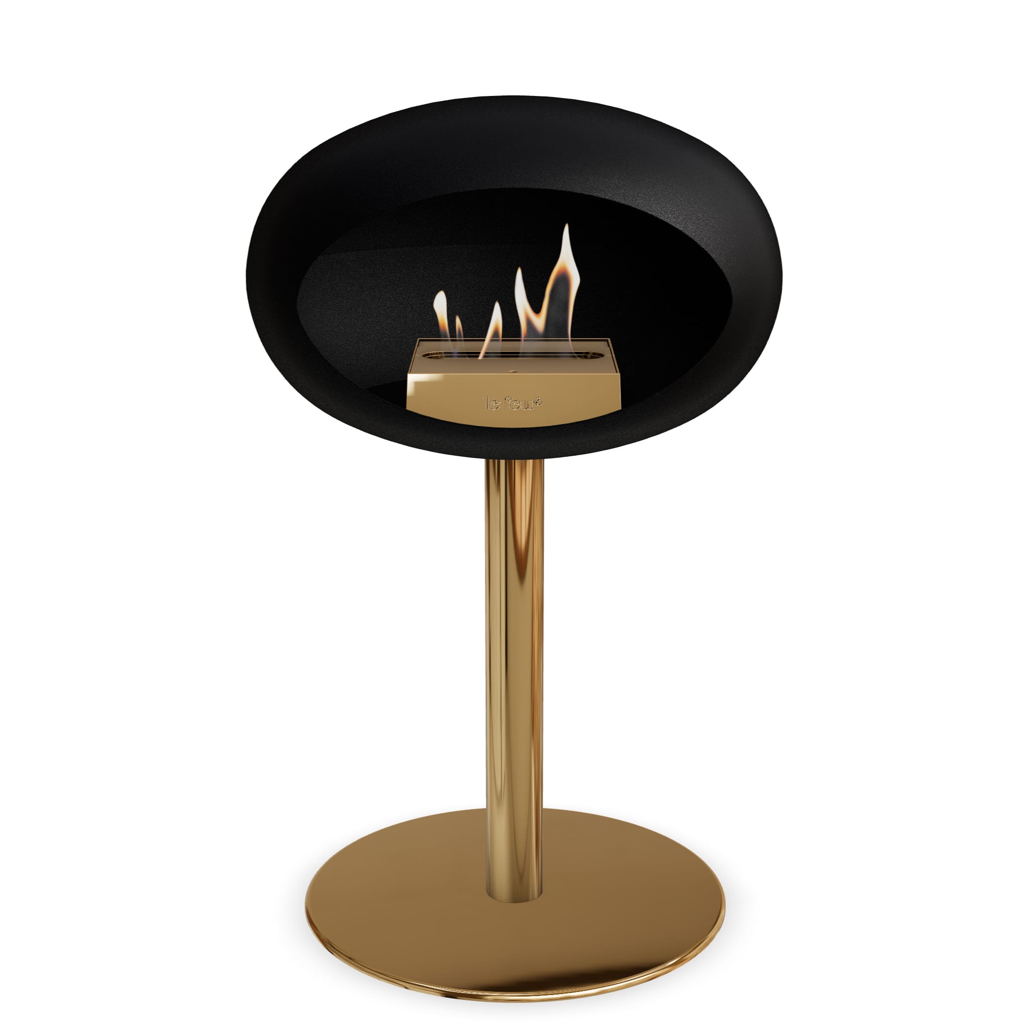 Le Feu Steel Low Dome <br>Black