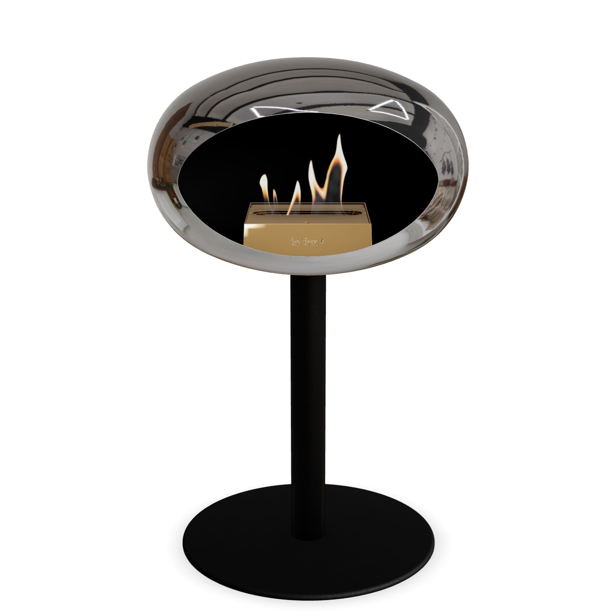Le Feu Steel Low Dome <br>Chromed Silver
