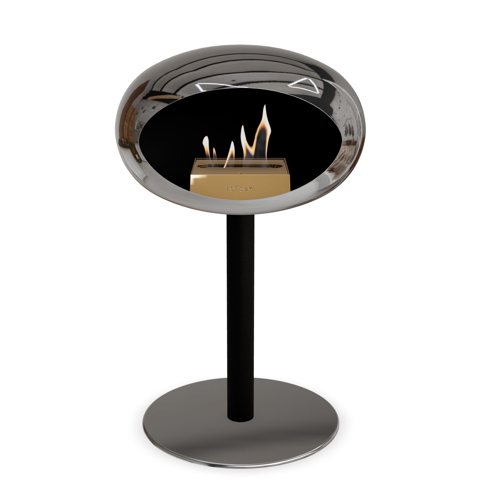 Le Feu Steel Low Dome <br>Chromed Silver