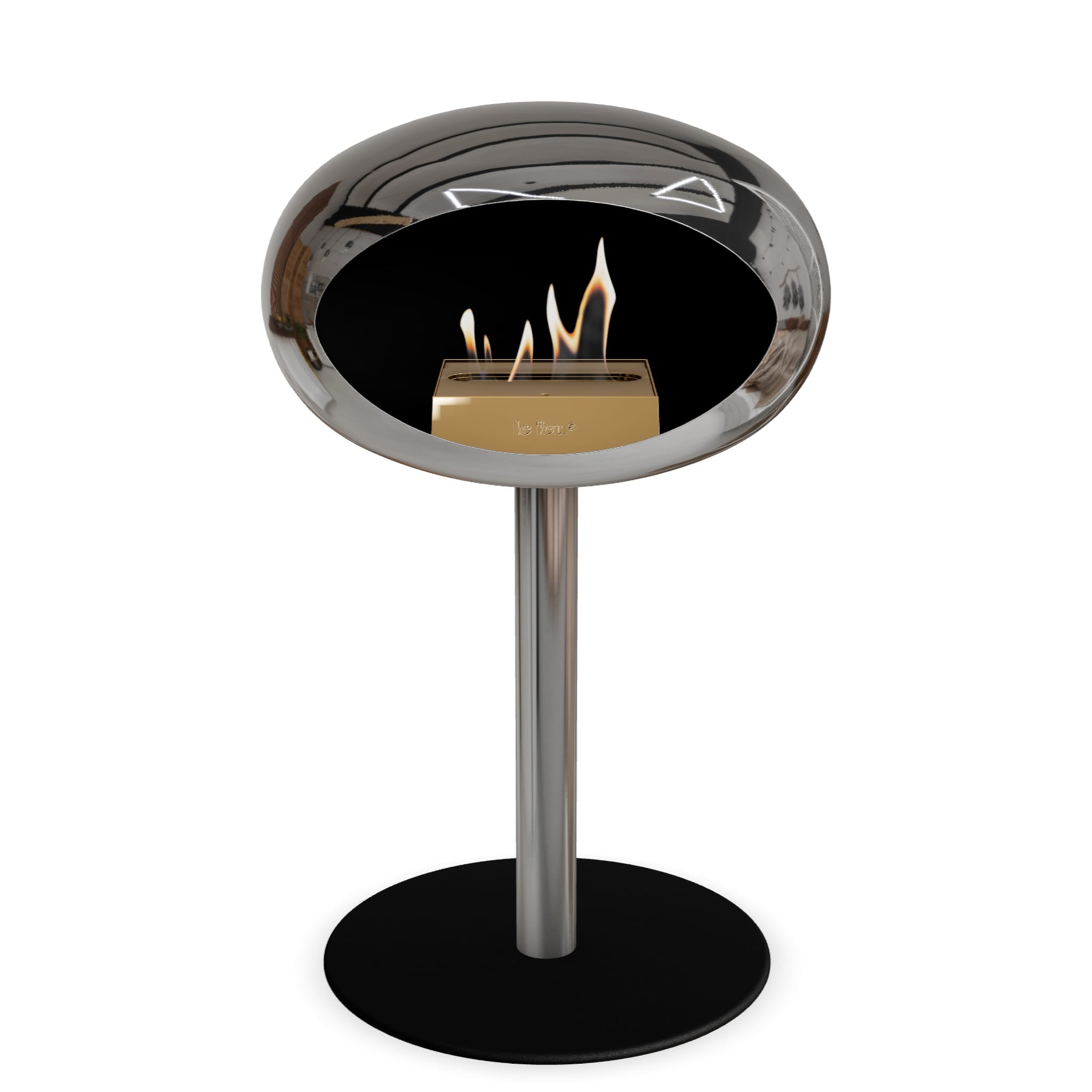 Le Feu Steel Low Dome <br>Chromed Silver