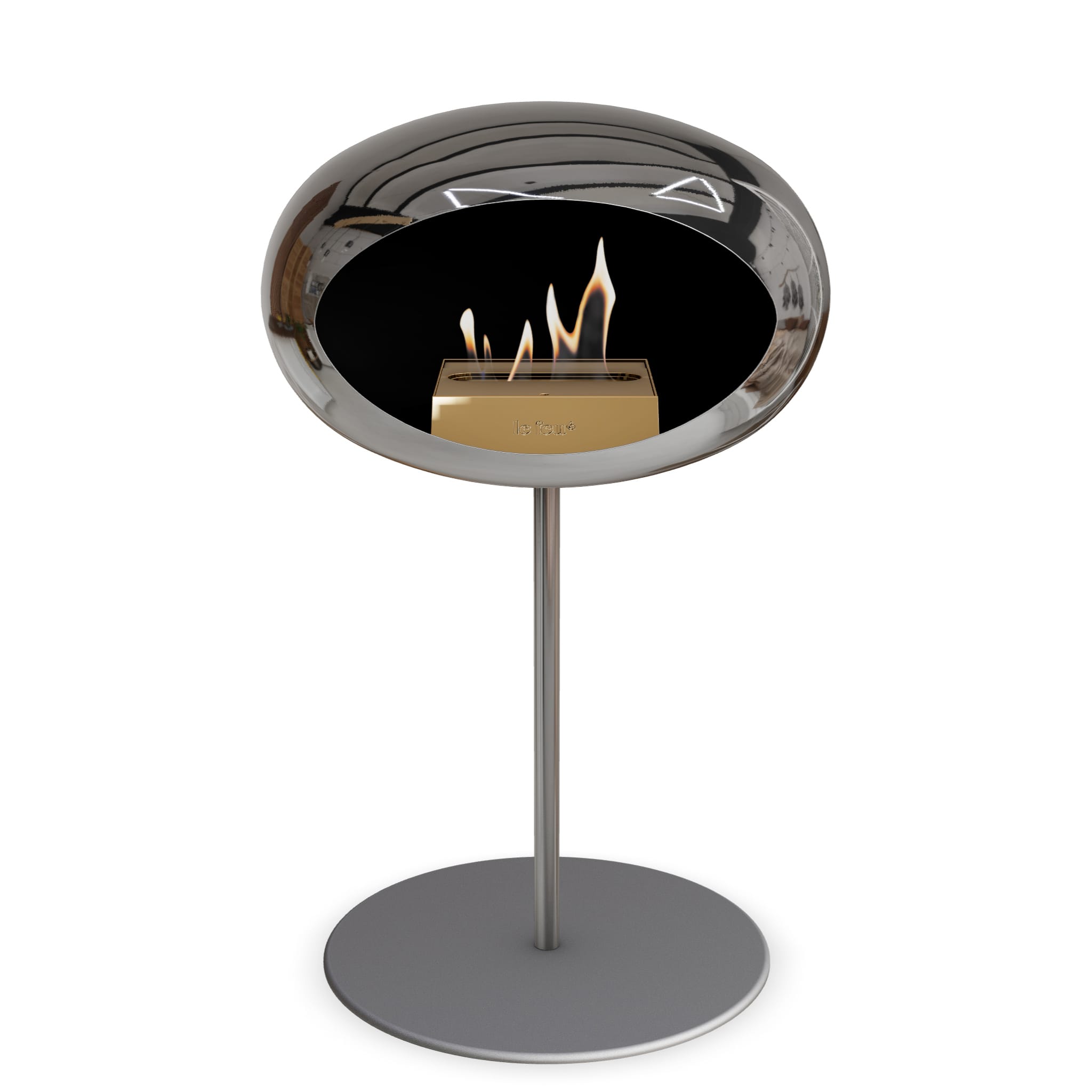 Le Feu Steel Low Dome <br>Chromed Silver Nüline Distribution Fireplaces art-noise.myshopify.com le-feu-steel-low-dome-br-chromed-silver