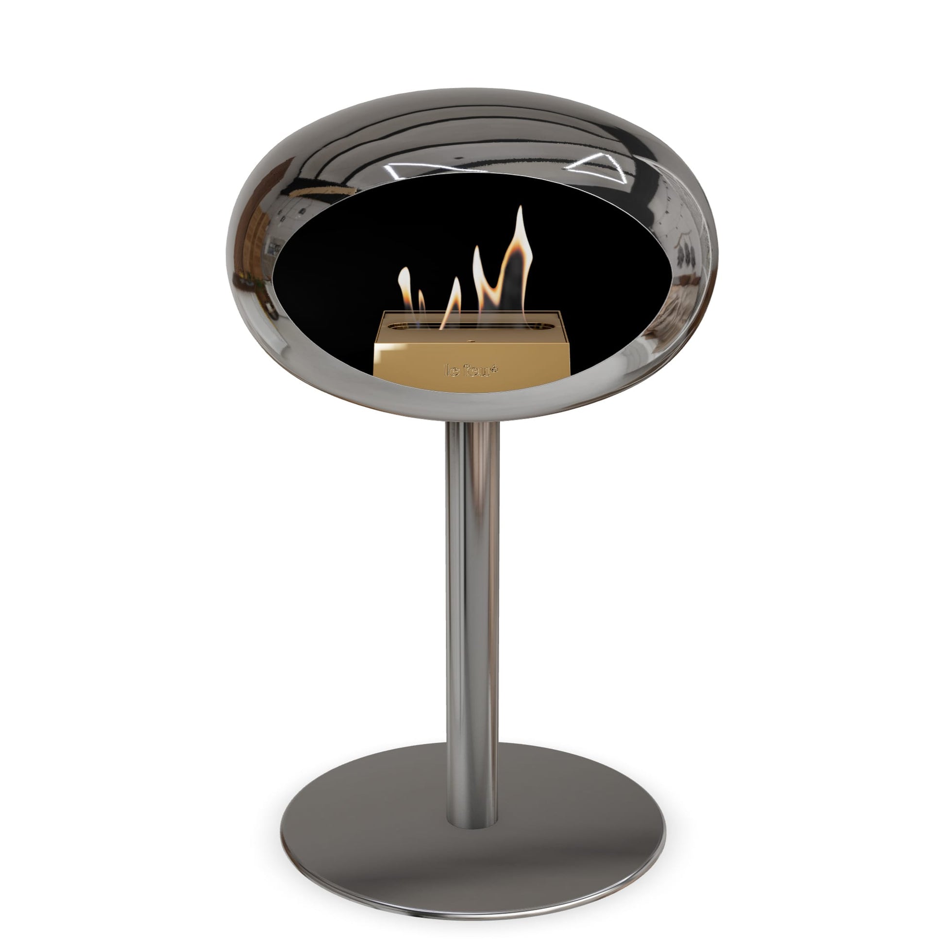 Le Feu Steel Low Dome <br>Chromed Silver Nüline Distribution Fireplaces art-noise.myshopify.com le-feu-steel-low-dome-br-chromed-silver