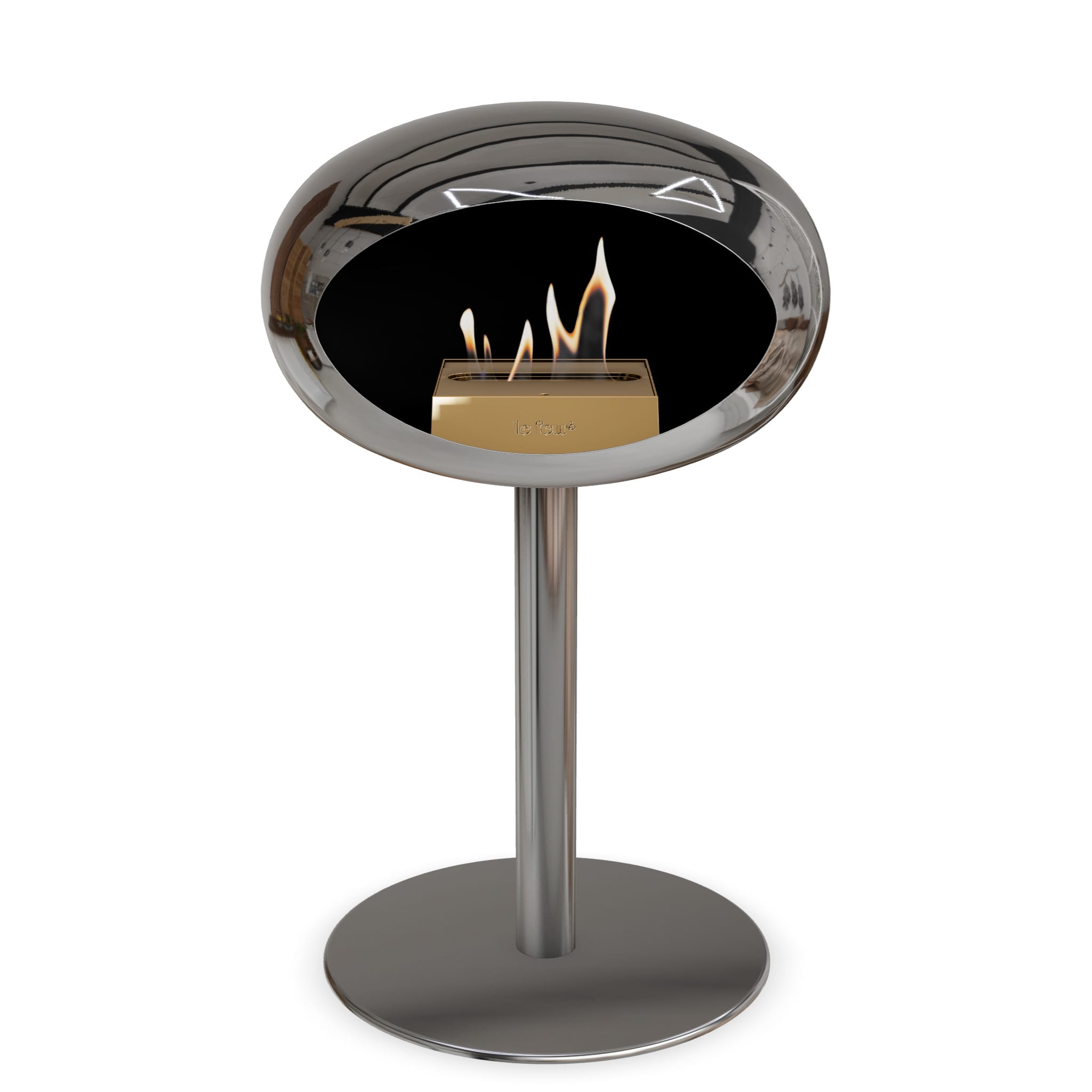 Le Feu Steel Low Dome <br>Chromed Silver Nüline Distribution Fireplaces art-noise.myshopify.com le-feu-steel-low-dome-br-chromed-silver