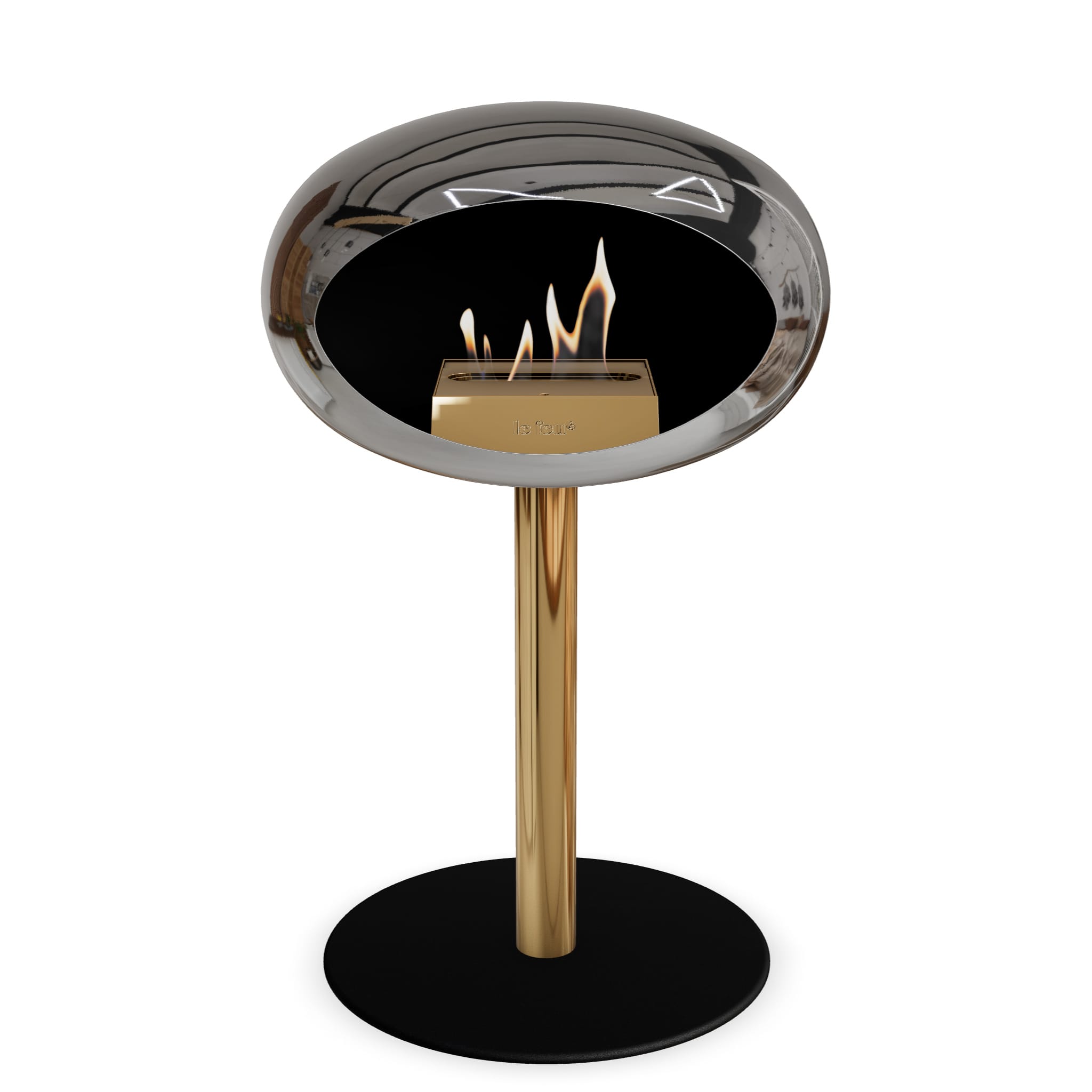 Le Feu Steel Low Dome <br>Chromed Silver