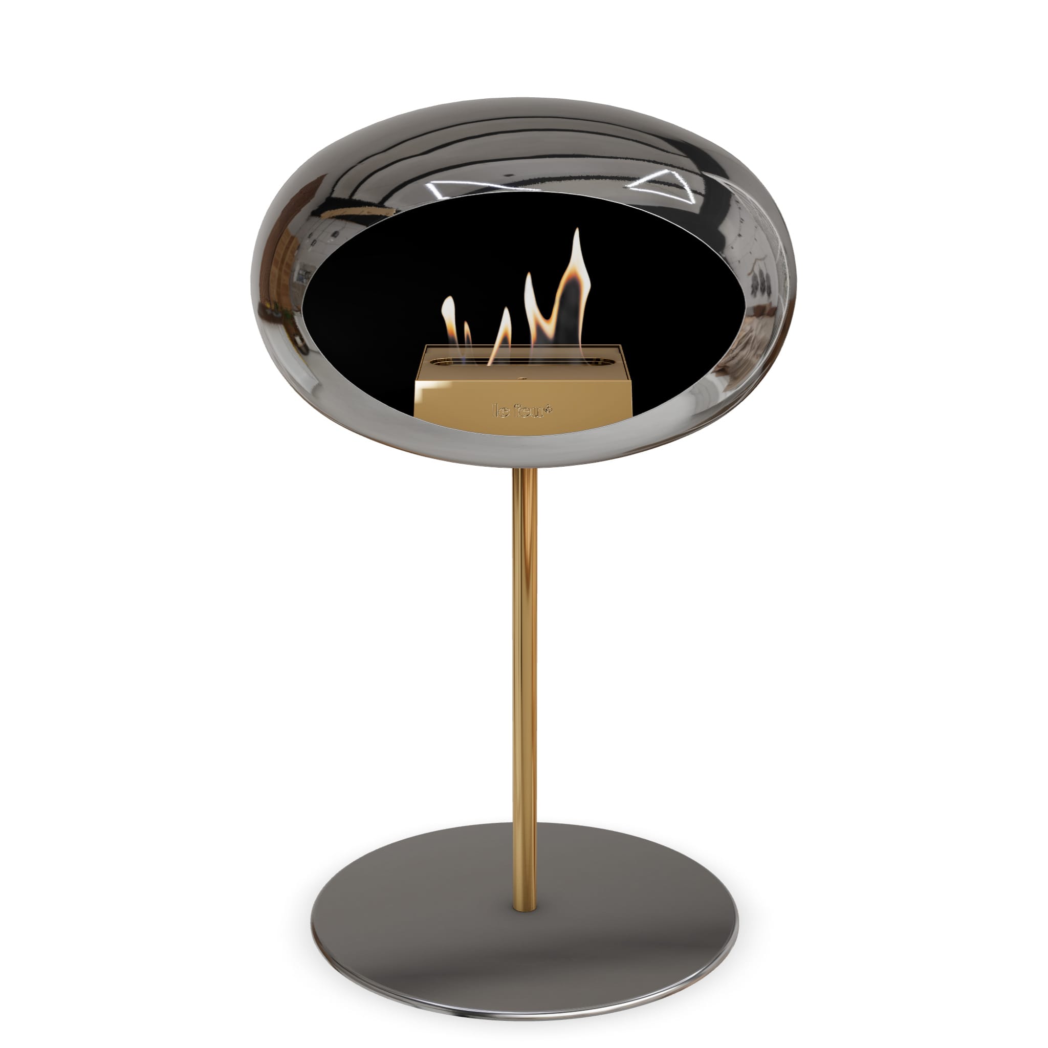 Le Feu Steel Low Dome <br>Chromed Silver