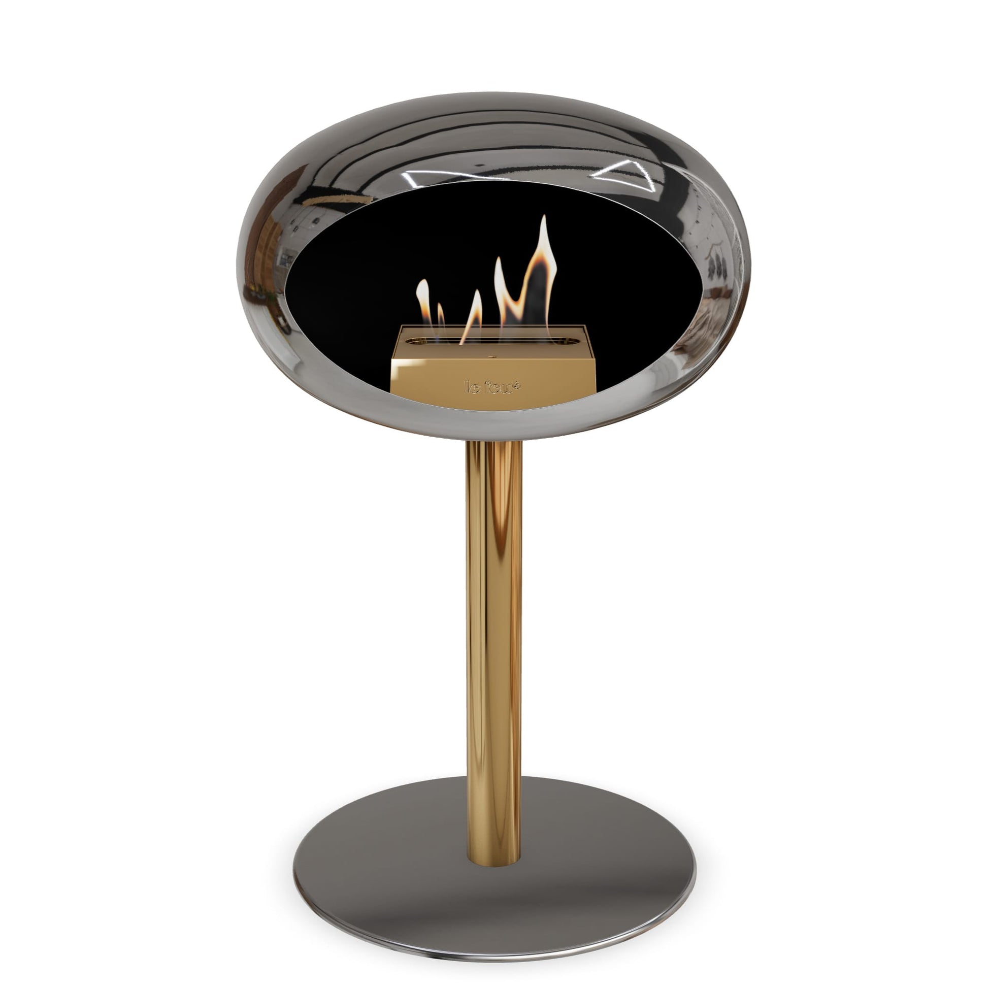 Le Feu Steel Low Dome <br>Chromed Silver Nüline Distribution Fireplaces art-noise.myshopify.com le-feu-steel-low-dome-br-chromed-silver
