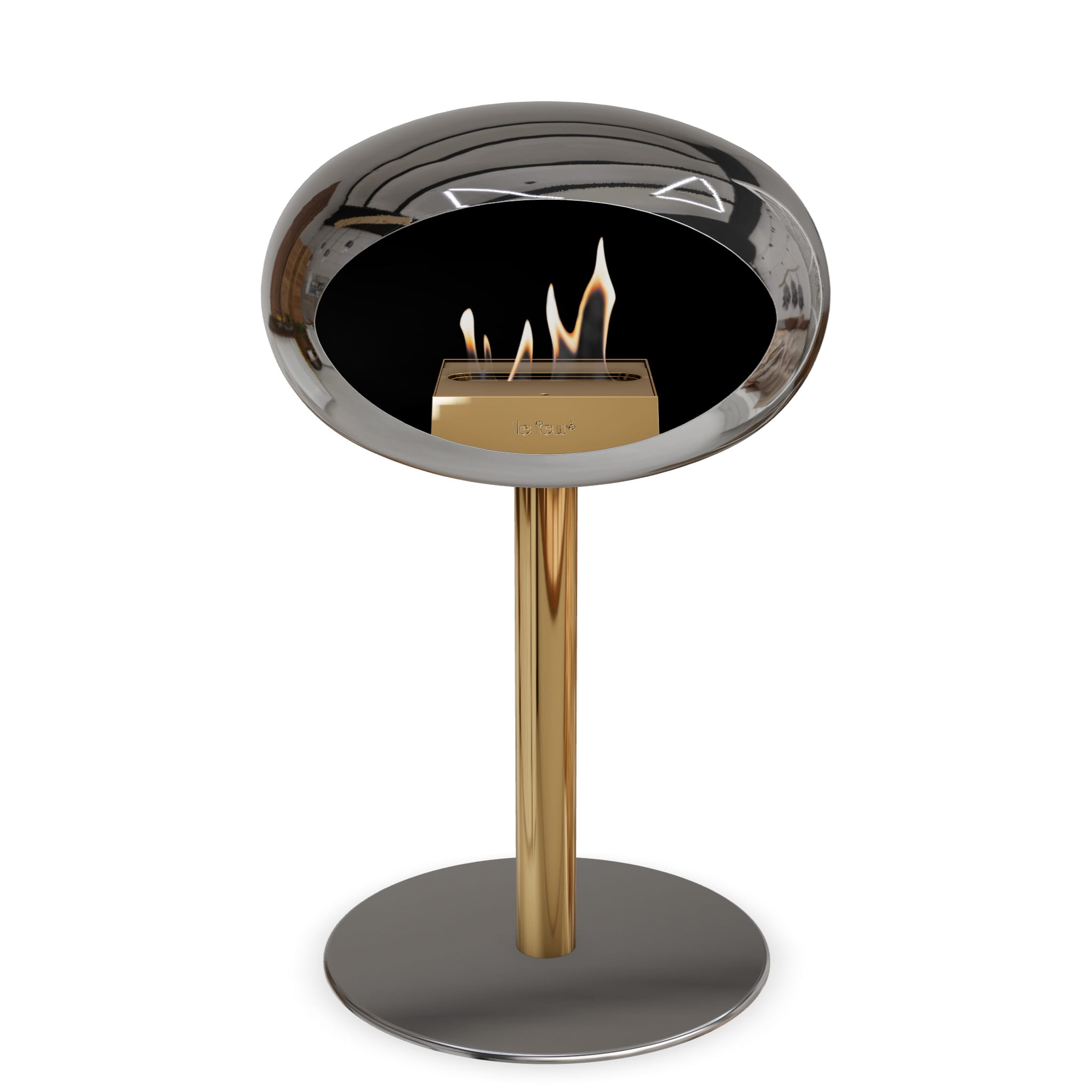 Le Feu Steel Low Dome <br>Chromed Silver Nüline Distribution Fireplaces art-noise.myshopify.com le-feu-steel-low-dome-br-chromed-silver
