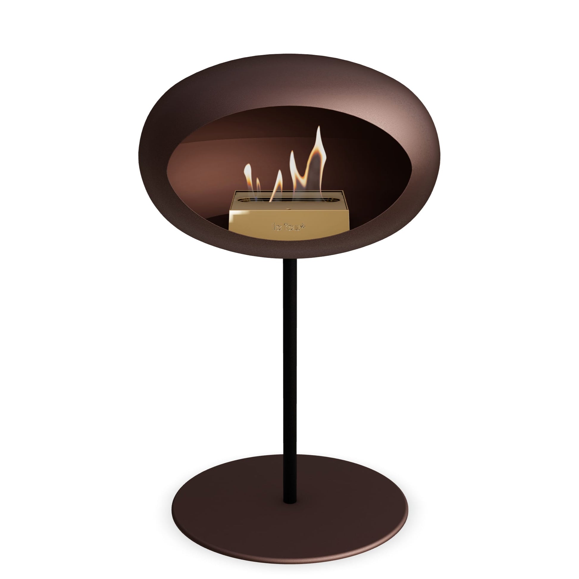 Le Feu Steel Low Dome <br>Mocca Nüline Distribution Fireplaces art-noise.myshopify.com le-feu-steel-low-dome-br-mocca