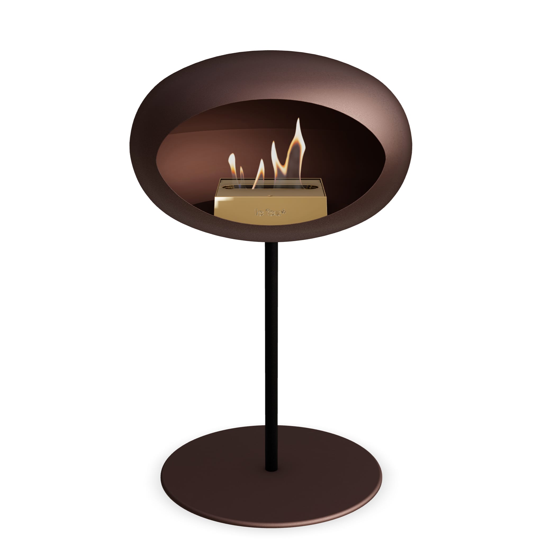 Le Feu Steel Low Dome <br>Mocca Nüline Distribution Fireplaces art-noise.myshopify.com le-feu-steel-low-dome-br-mocca
