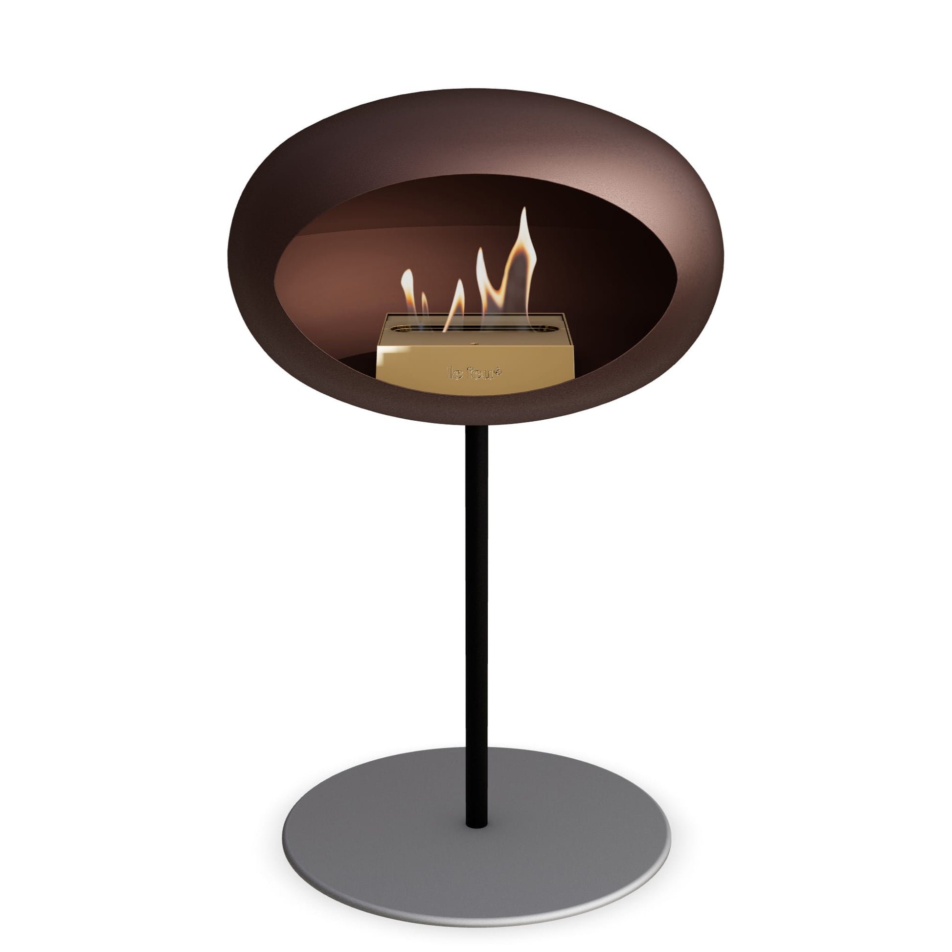 Le Feu Steel Low Dome <br>Mocca Nüline Distribution Fireplaces art-noise.myshopify.com le-feu-steel-low-dome-br-mocca