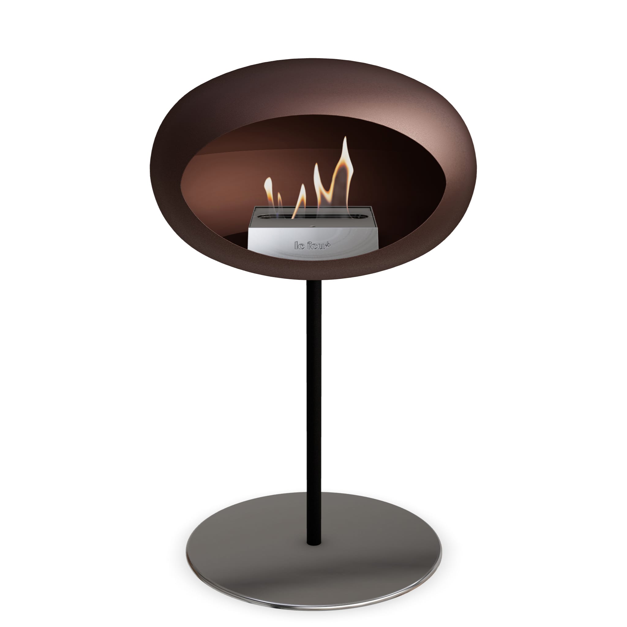 Le Feu Steel Low Dome <br>Mocca Nüline Distribution Fireplaces art-noise.myshopify.com le-feu-steel-low-dome-br-mocca