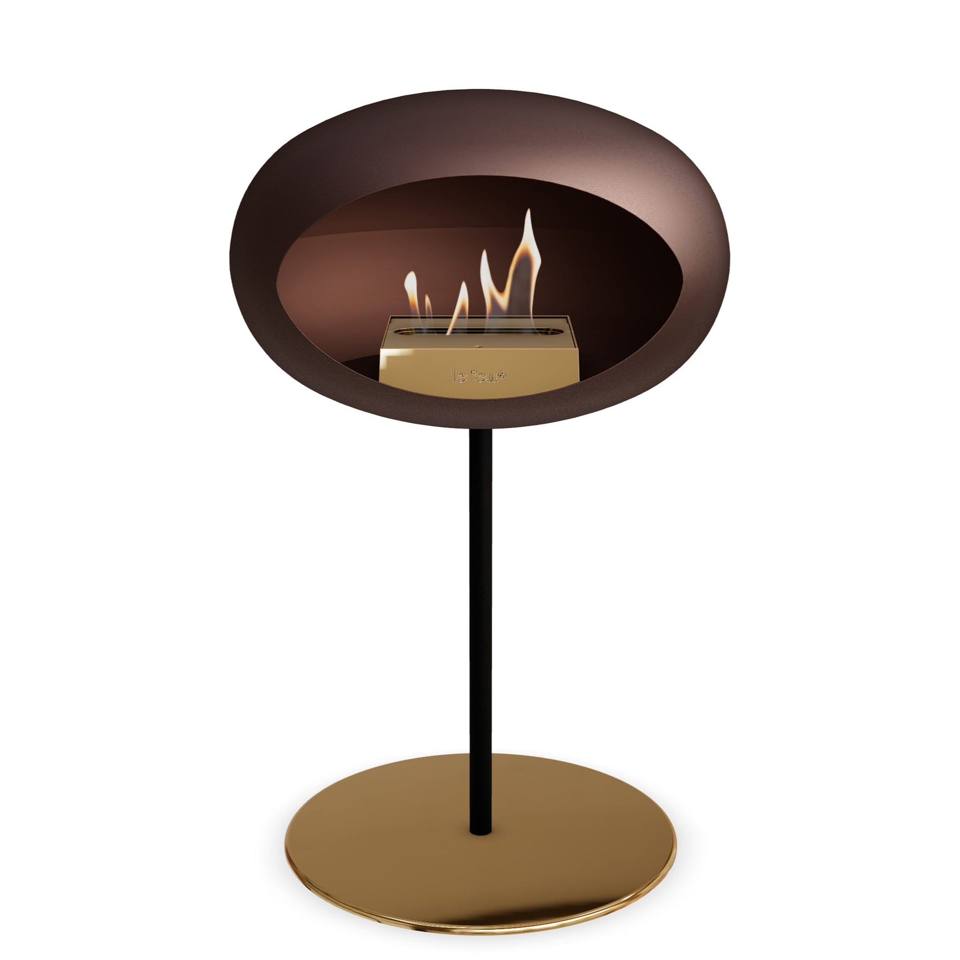 Le Feu Steel Low Dome <br>Mocca Nüline Distribution Fireplaces art-noise.myshopify.com le-feu-steel-low-dome-br-mocca