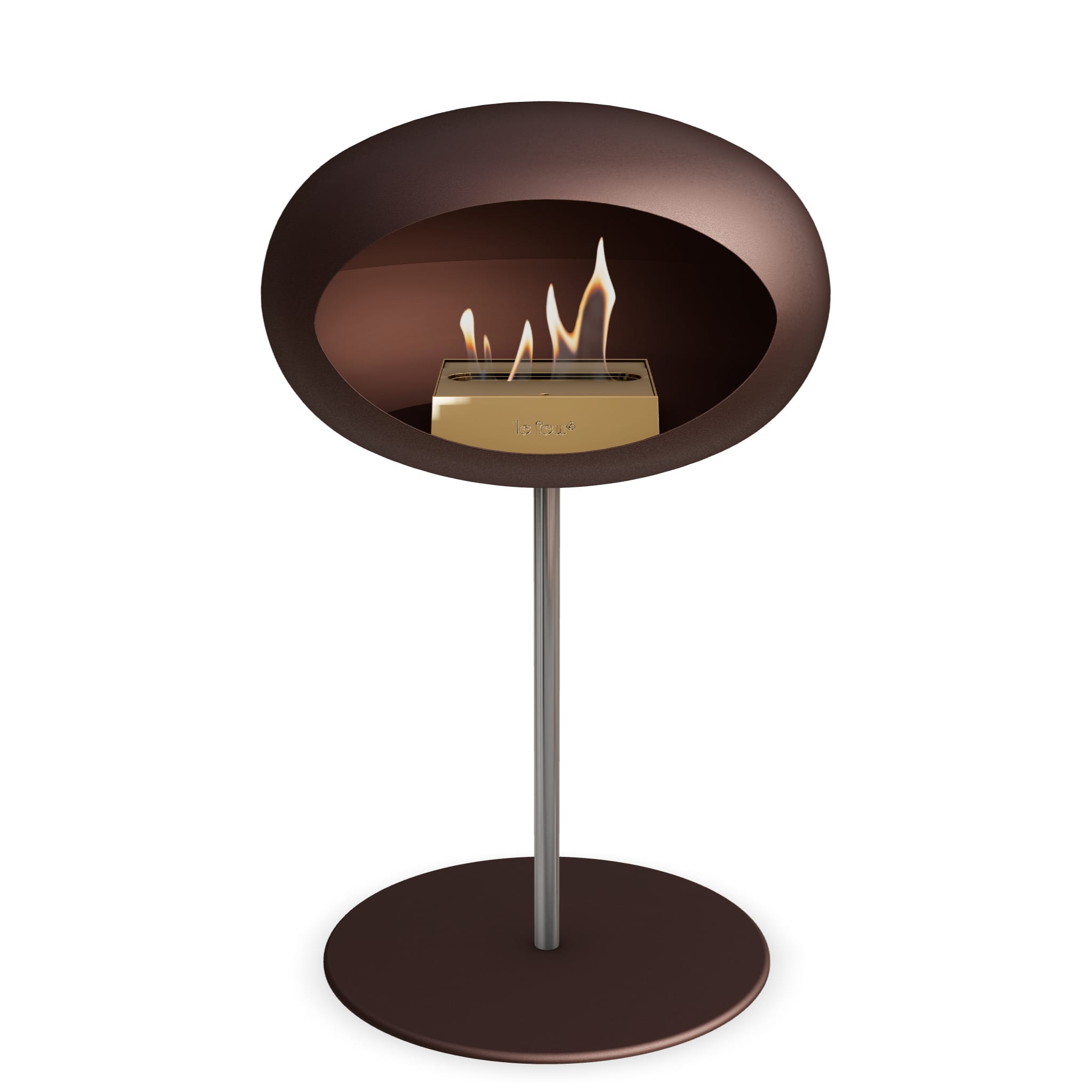 Le Feu Steel Low Dome <br>Mocca Nüline Distribution Fireplaces art-noise.myshopify.com le-feu-steel-low-dome-br-mocca