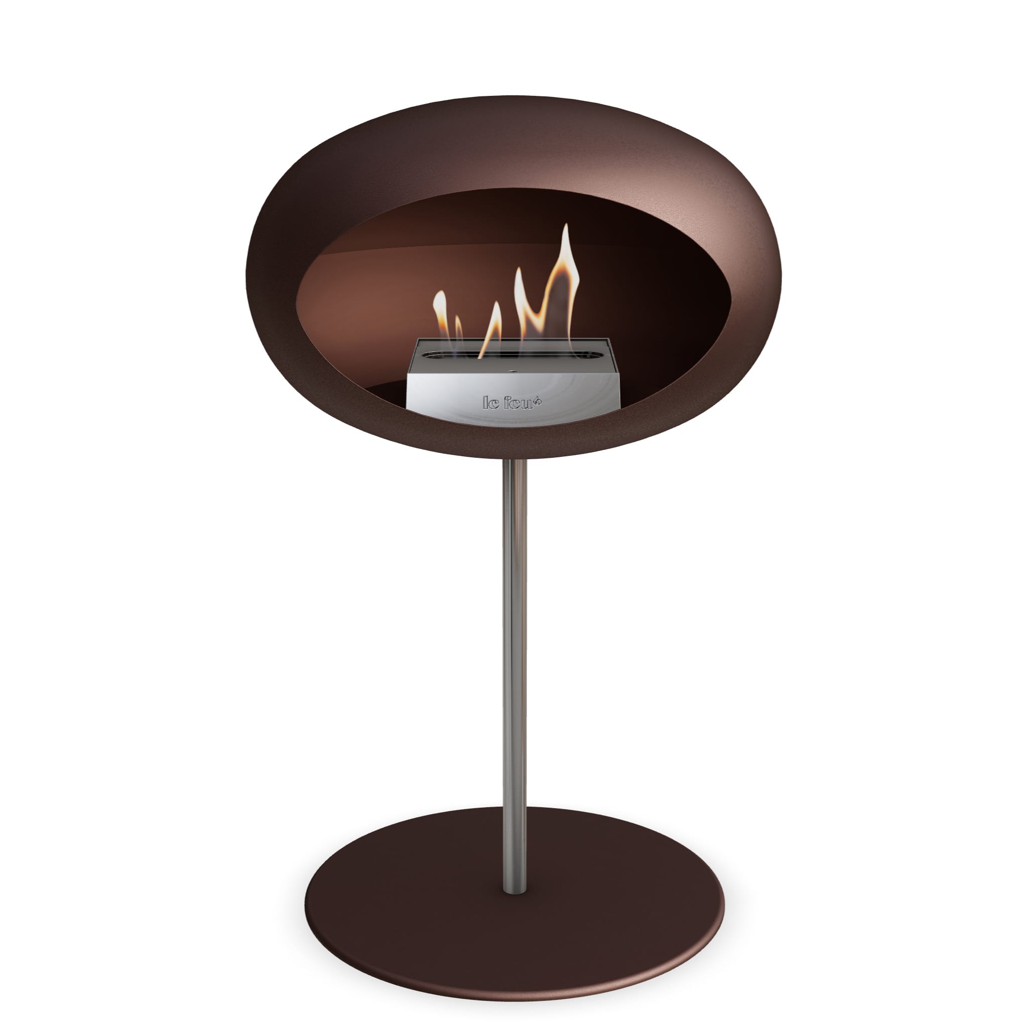 Le Feu Steel Low Dome <br>Mocca Nüline Distribution Fireplaces art-noise.myshopify.com le-feu-steel-low-dome-br-mocca
