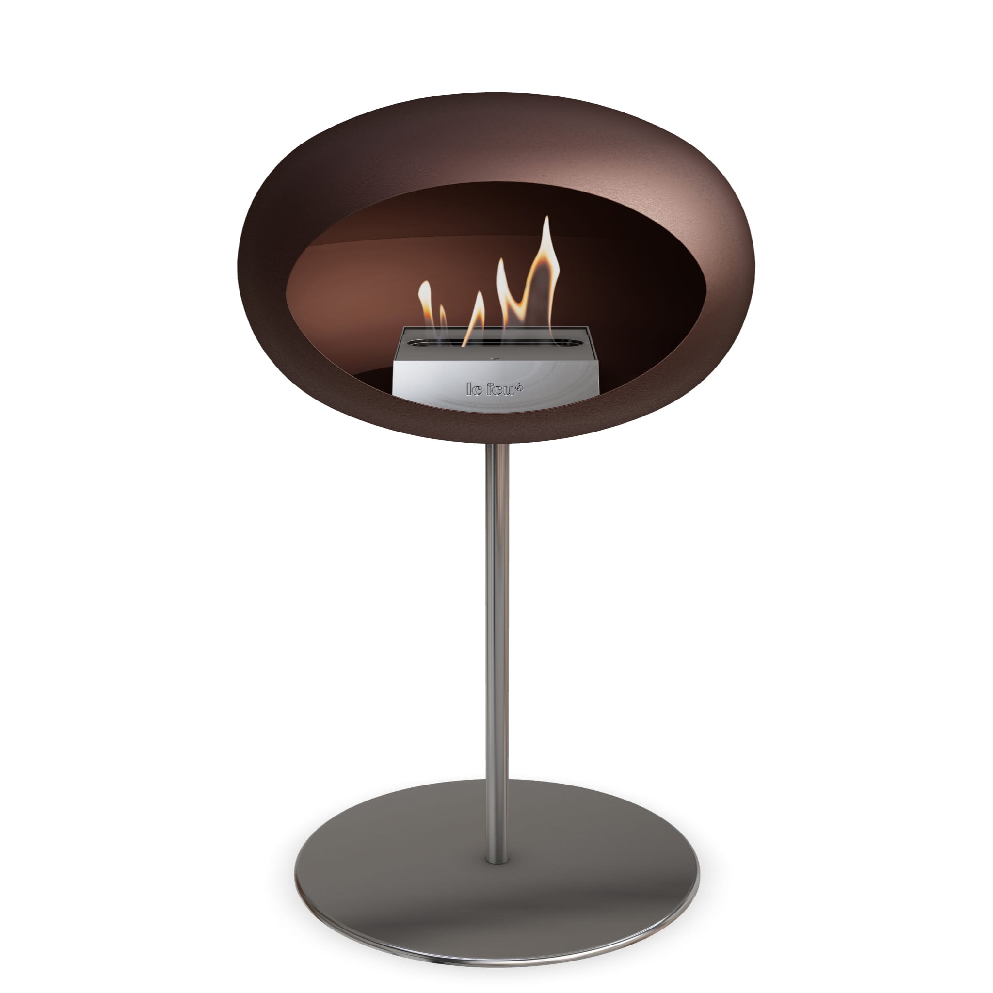 Le Feu Steel Low Dome <br>Mocca Nüline Distribution Fireplaces art-noise.myshopify.com le-feu-steel-low-dome-br-mocca
