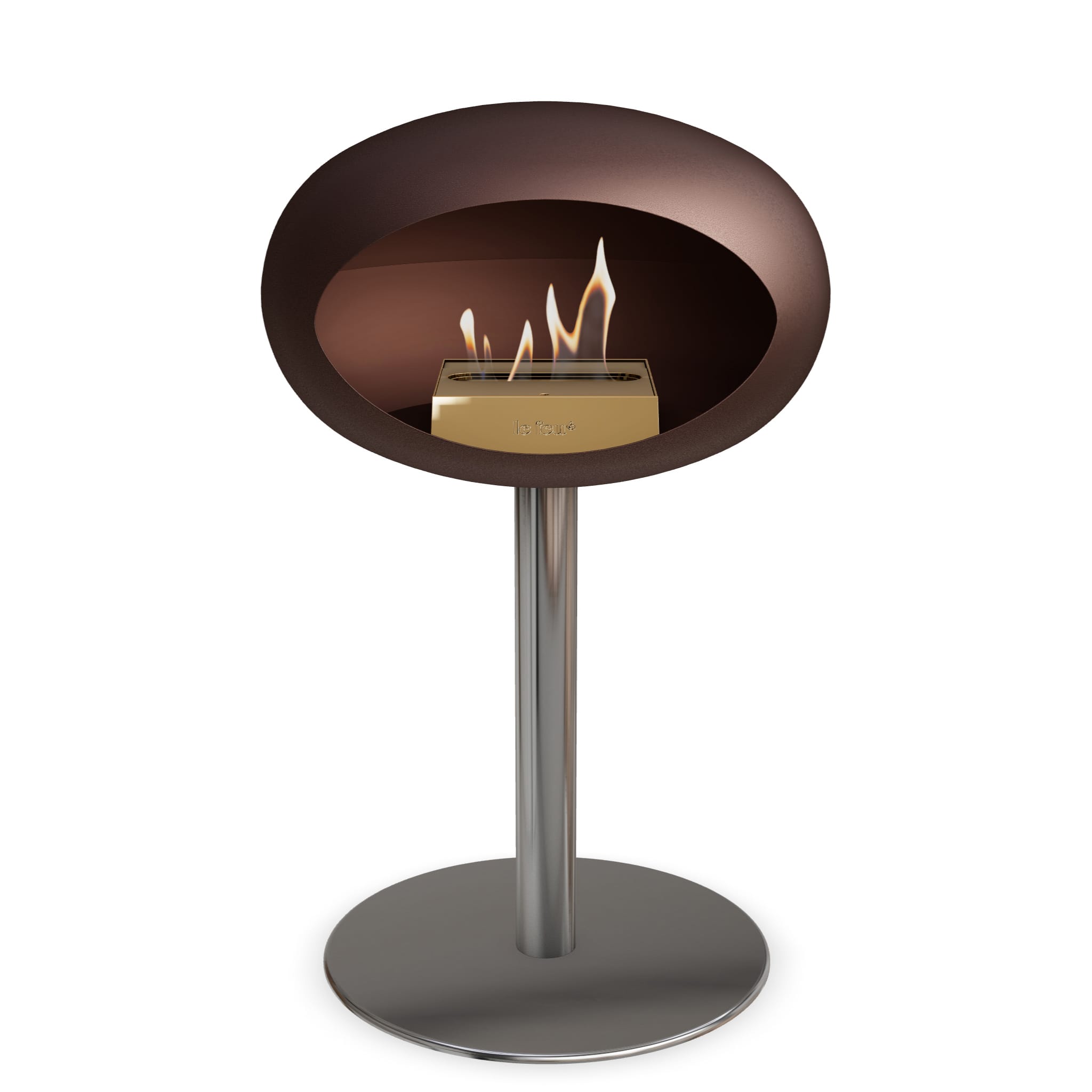 Le Feu Steel Low Dome <br>Mocca Nüline Distribution Fireplaces art-noise.myshopify.com le-feu-steel-low-dome-br-mocca
