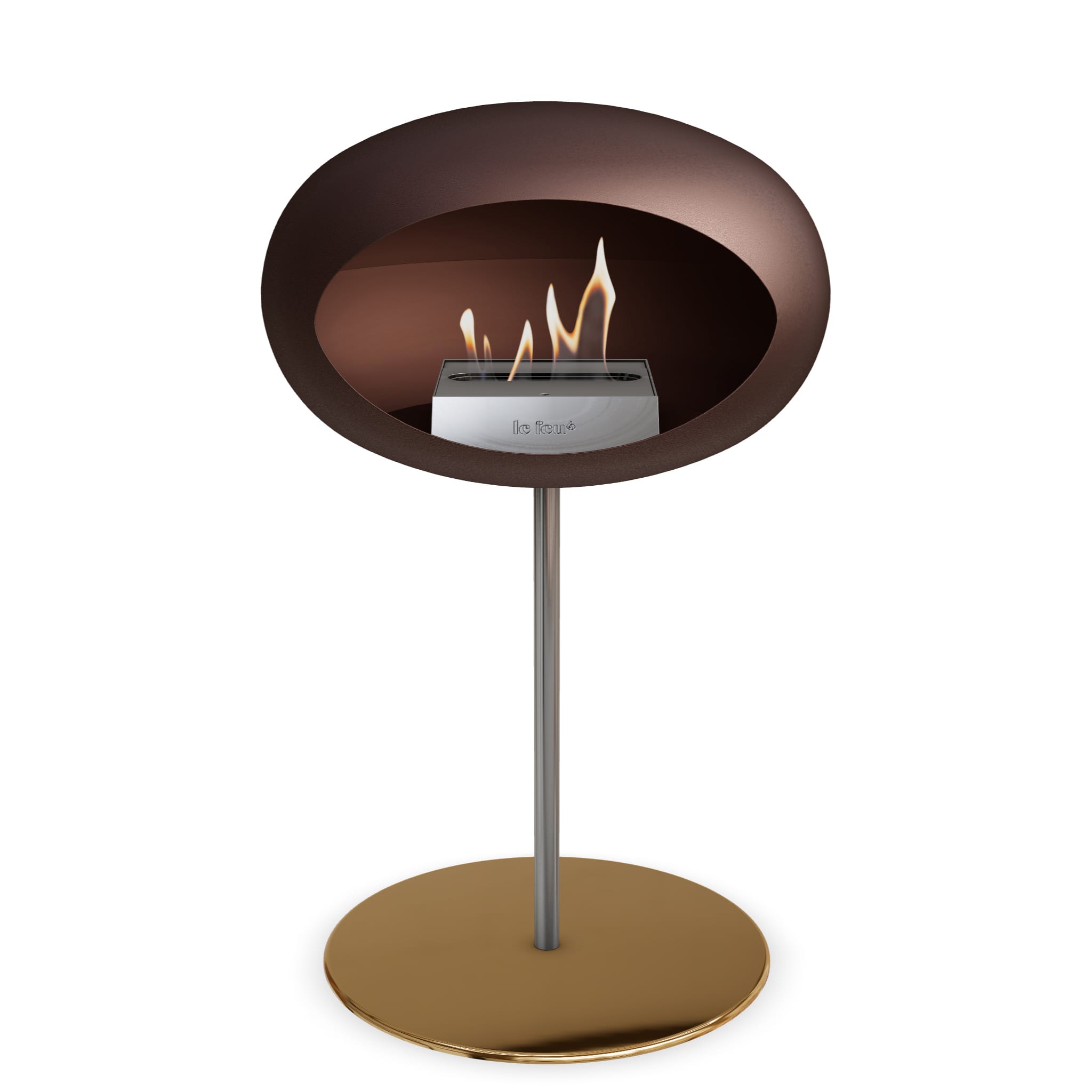 Le Feu Steel Low Dome <br>Mocca Nüline Distribution Fireplaces art-noise.myshopify.com le-feu-steel-low-dome-br-mocca