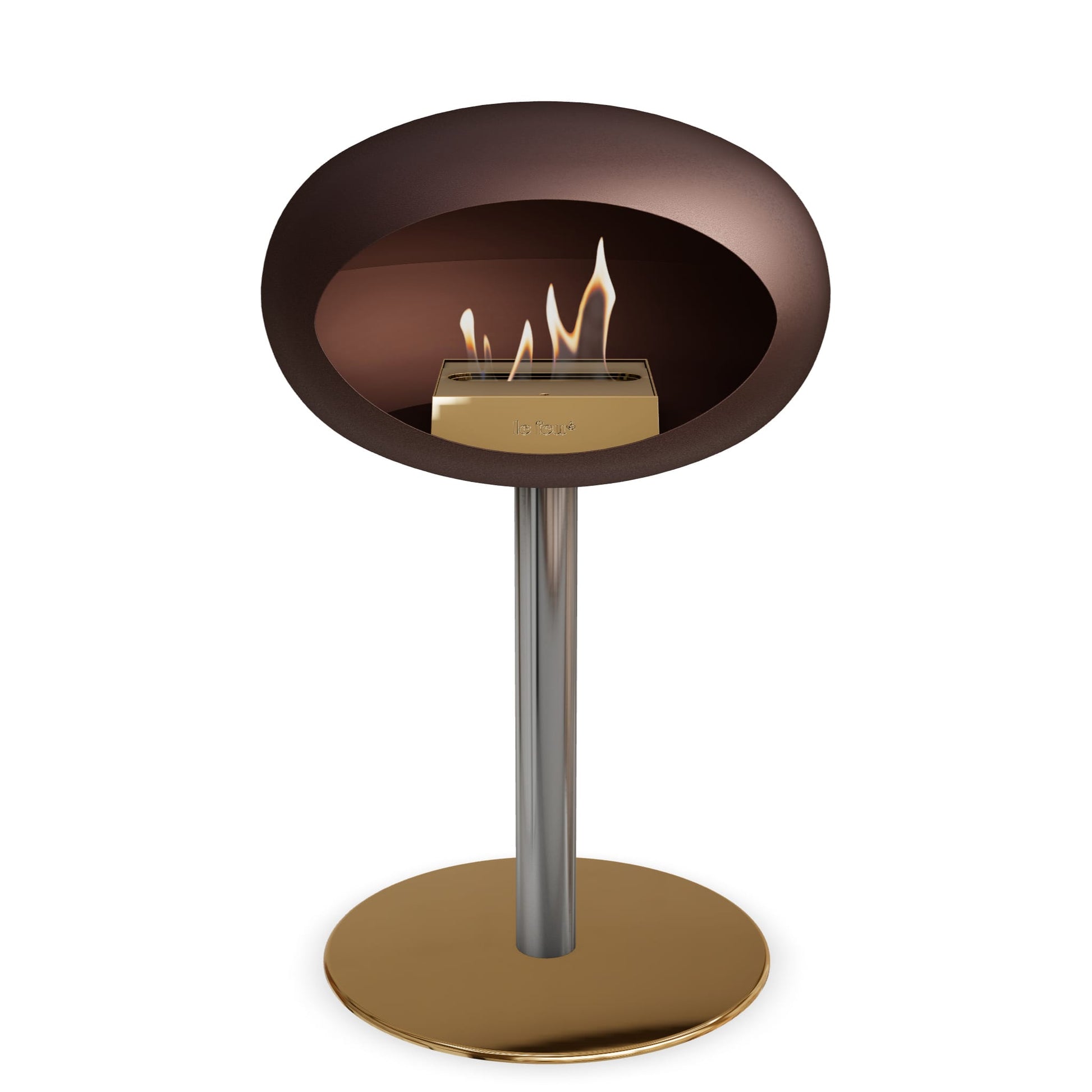 Le Feu Steel Low Dome <br>Mocca Nüline Distribution Fireplaces art-noise.myshopify.com le-feu-steel-low-dome-br-mocca