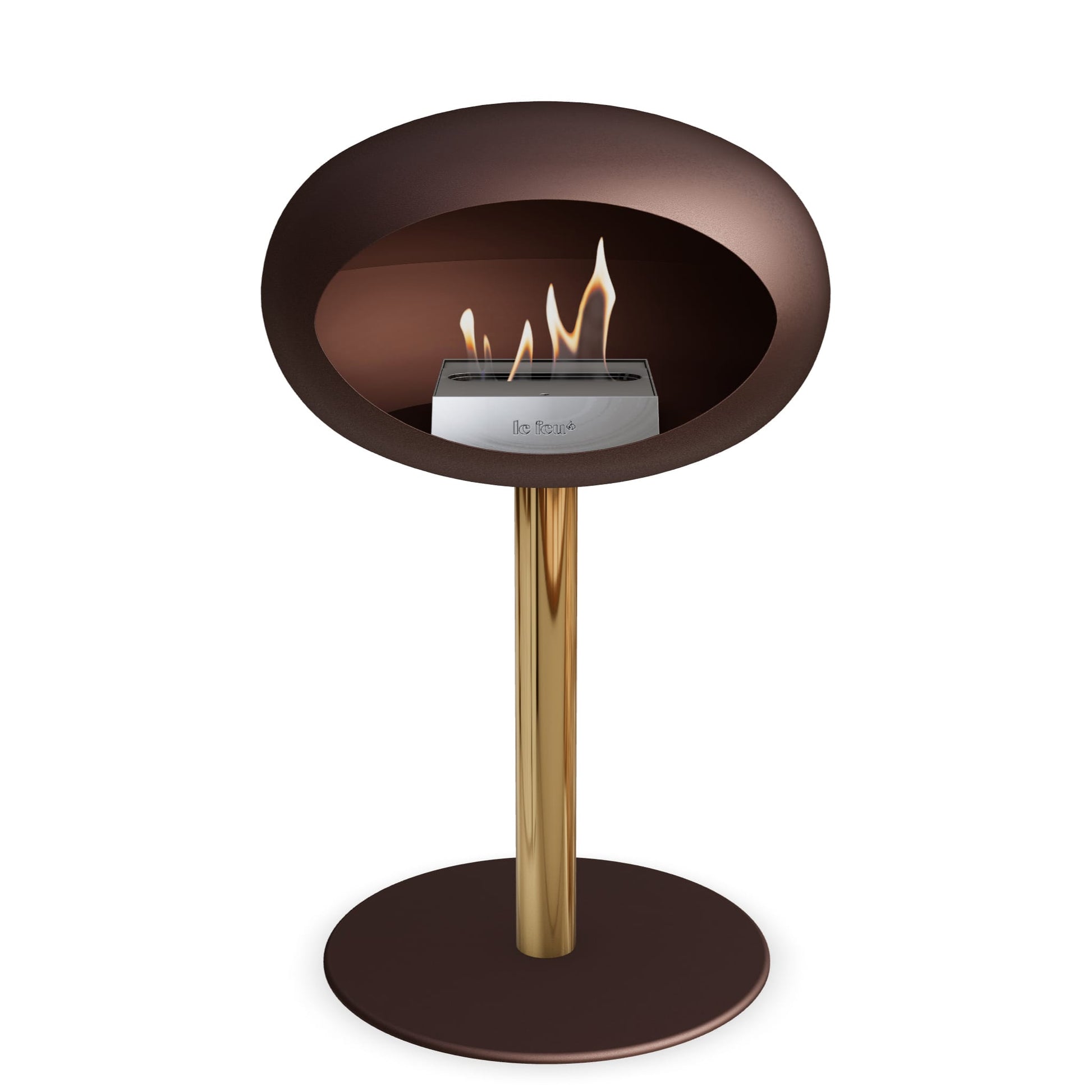 Le Feu Steel Low Dome <br>Mocca Nüline Distribution Fireplaces art-noise.myshopify.com le-feu-steel-low-dome-br-mocca