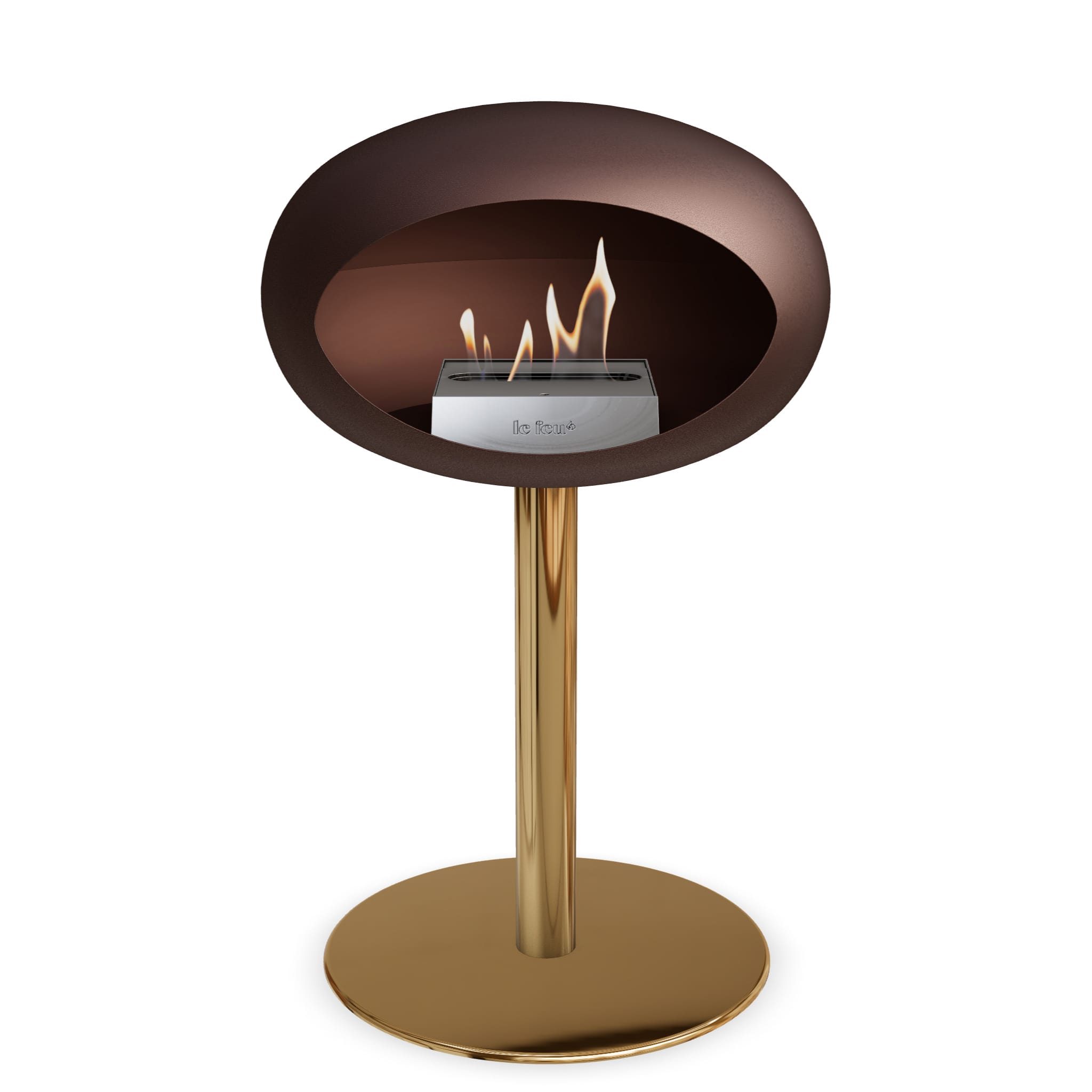 Le Feu Steel Low Dome <br>Mocca Nüline Distribution Fireplaces art-noise.myshopify.com le-feu-steel-low-dome-br-mocca